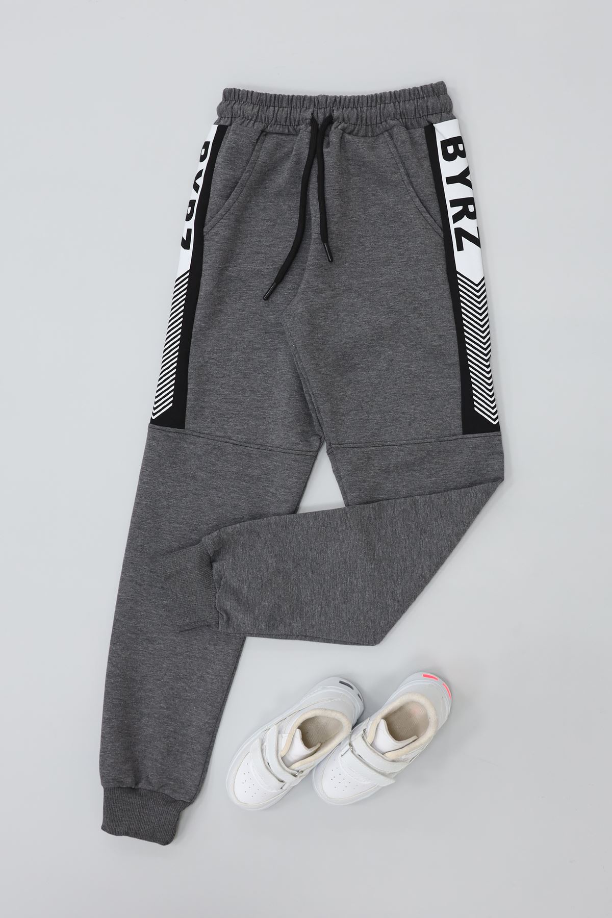 8-16 Yaş 2 İplik Likralı Eşofman Altı Füme - 52175.2066.