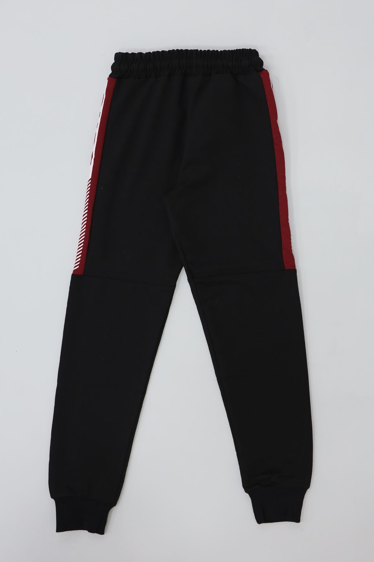 8-16 Yaş 2 İplik Likralı Eşofman Altı Siyahbordo - 52175.2066.