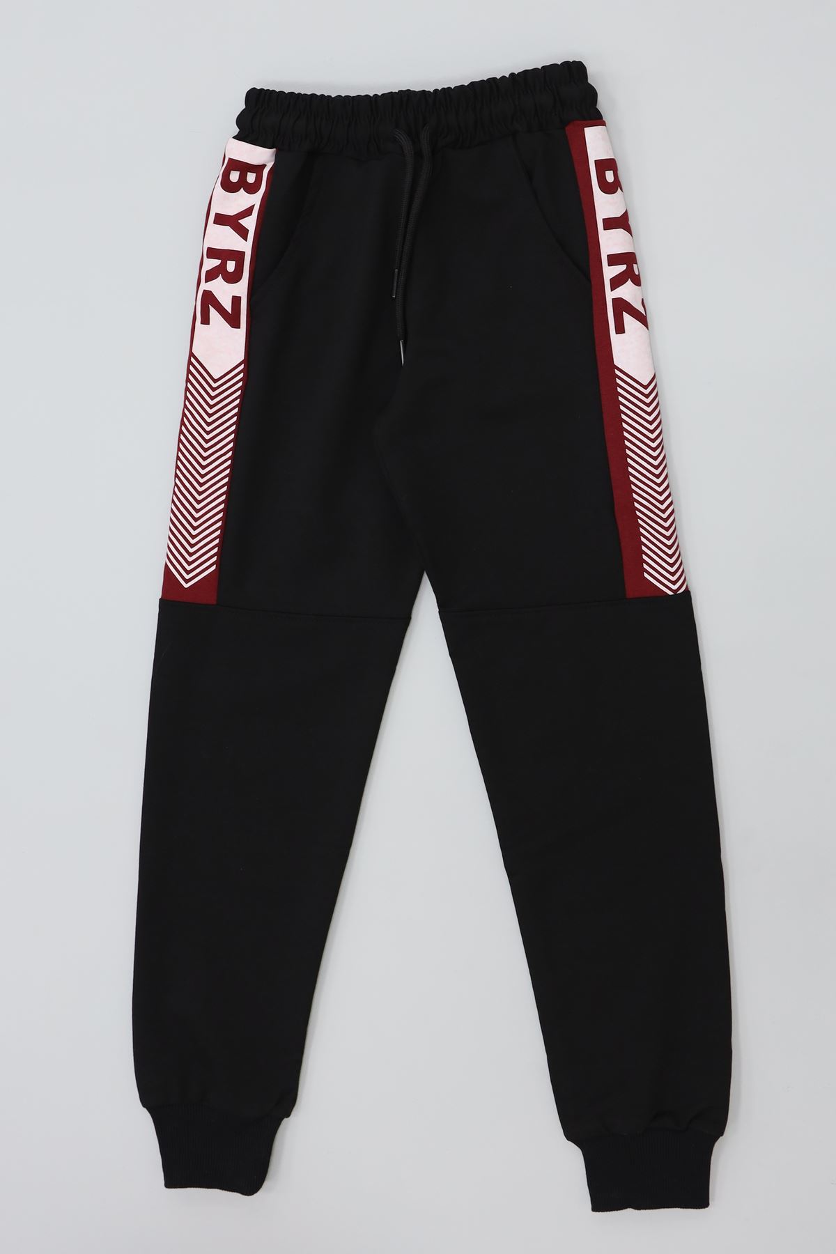 8-16 Yaş 2 İplik Likralı Eşofman Altı Siyahbordo - 52175.2066.