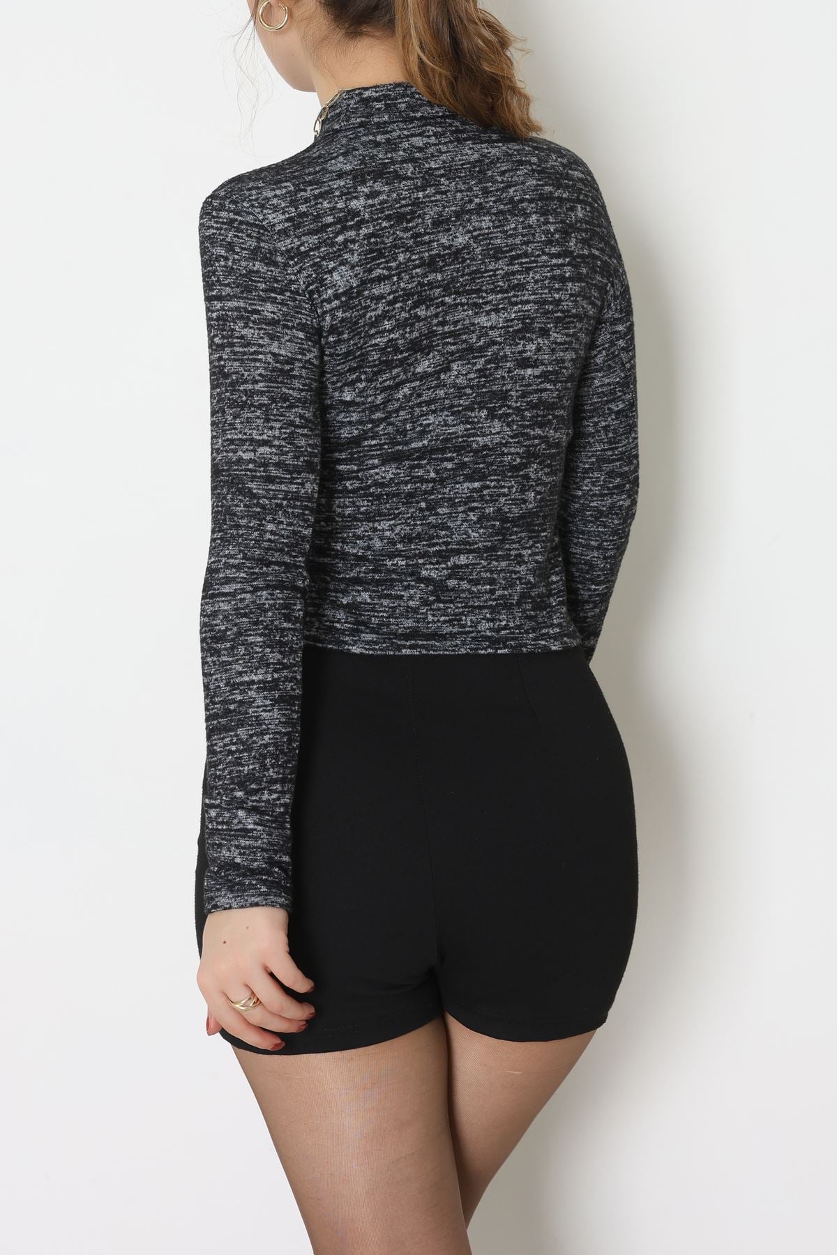 Dik Yaka Yumoş Body Siyahfüme - 50205.1723.