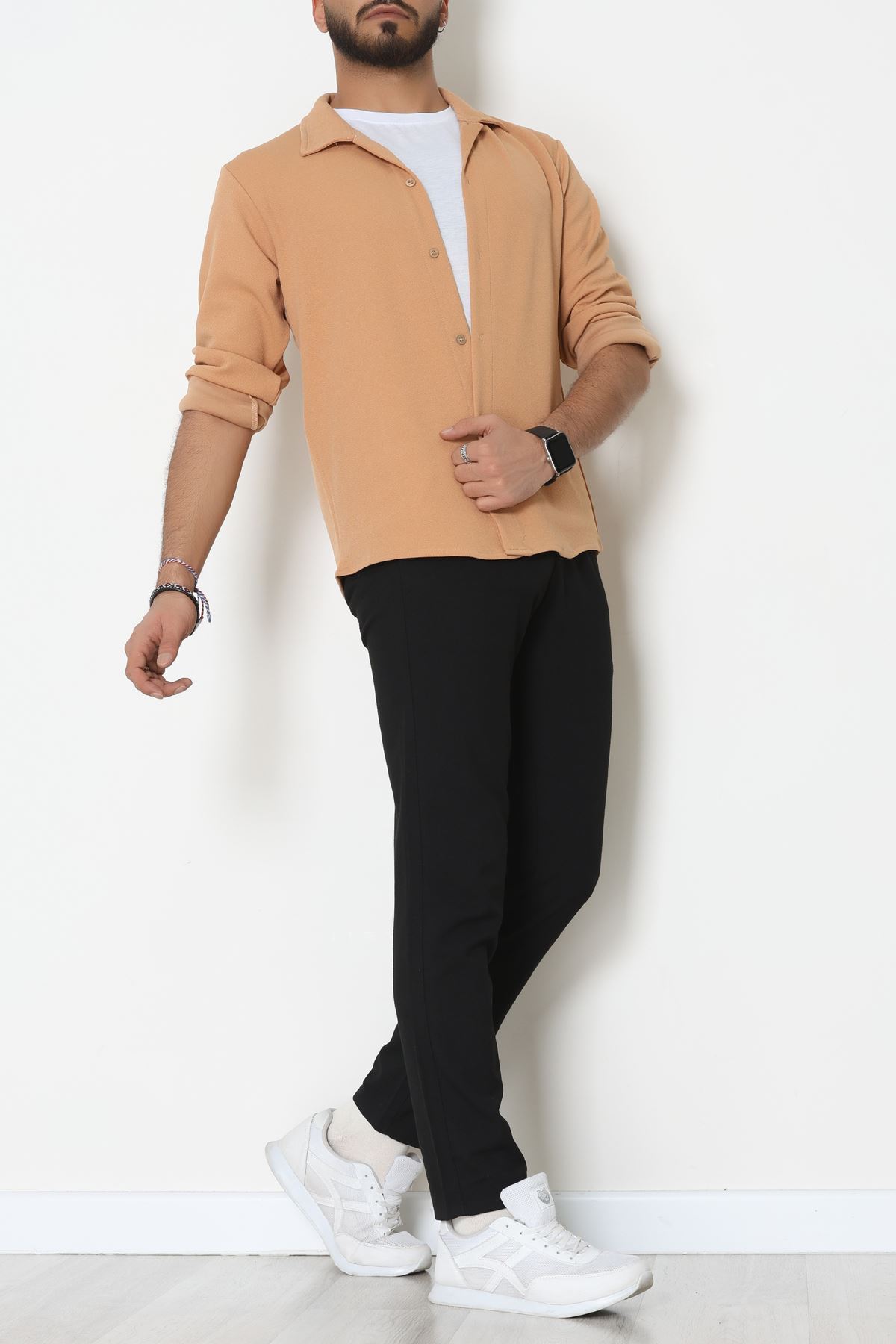 Zra Krep Erkek Gömlek Camel - 42188.1937.