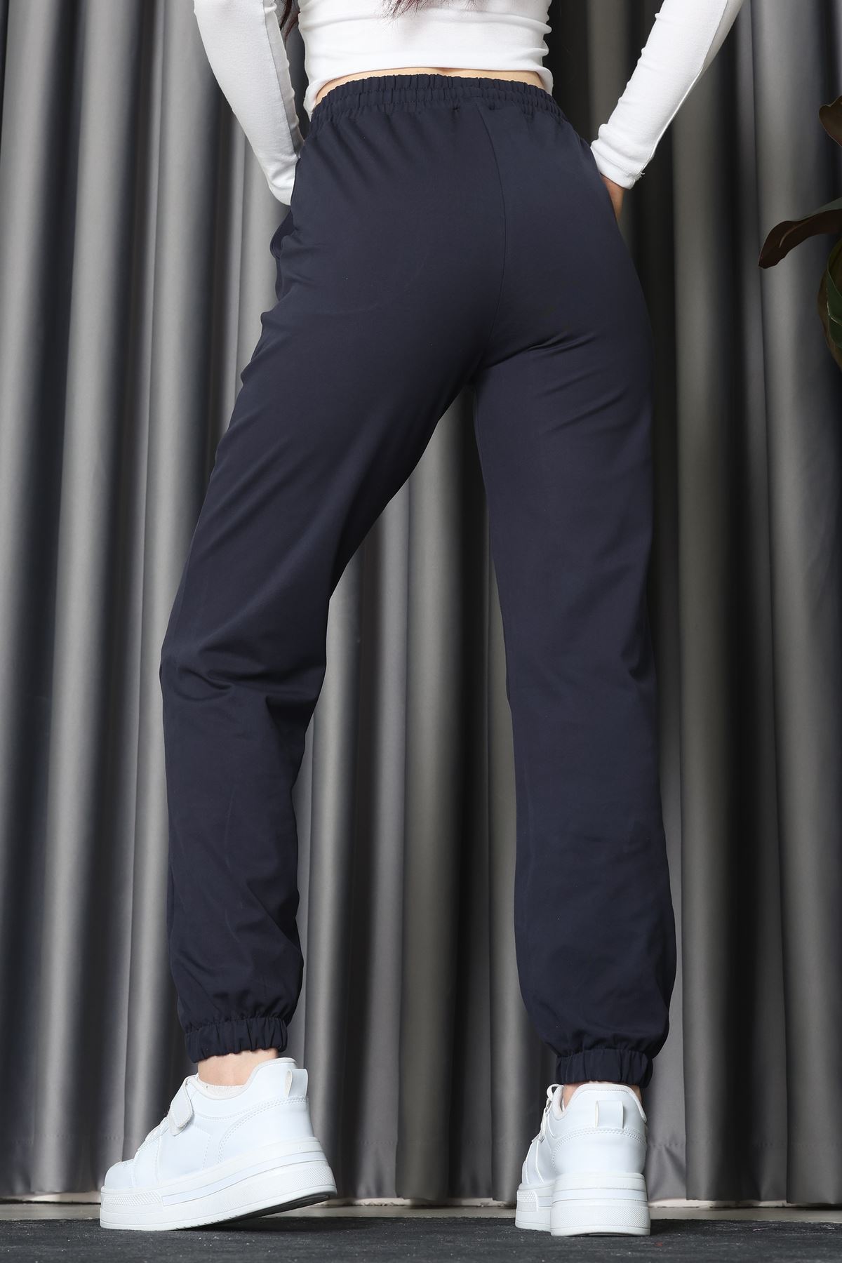 Modal Kumaş Jogger Pantolon Lacivert - 31591.444.
