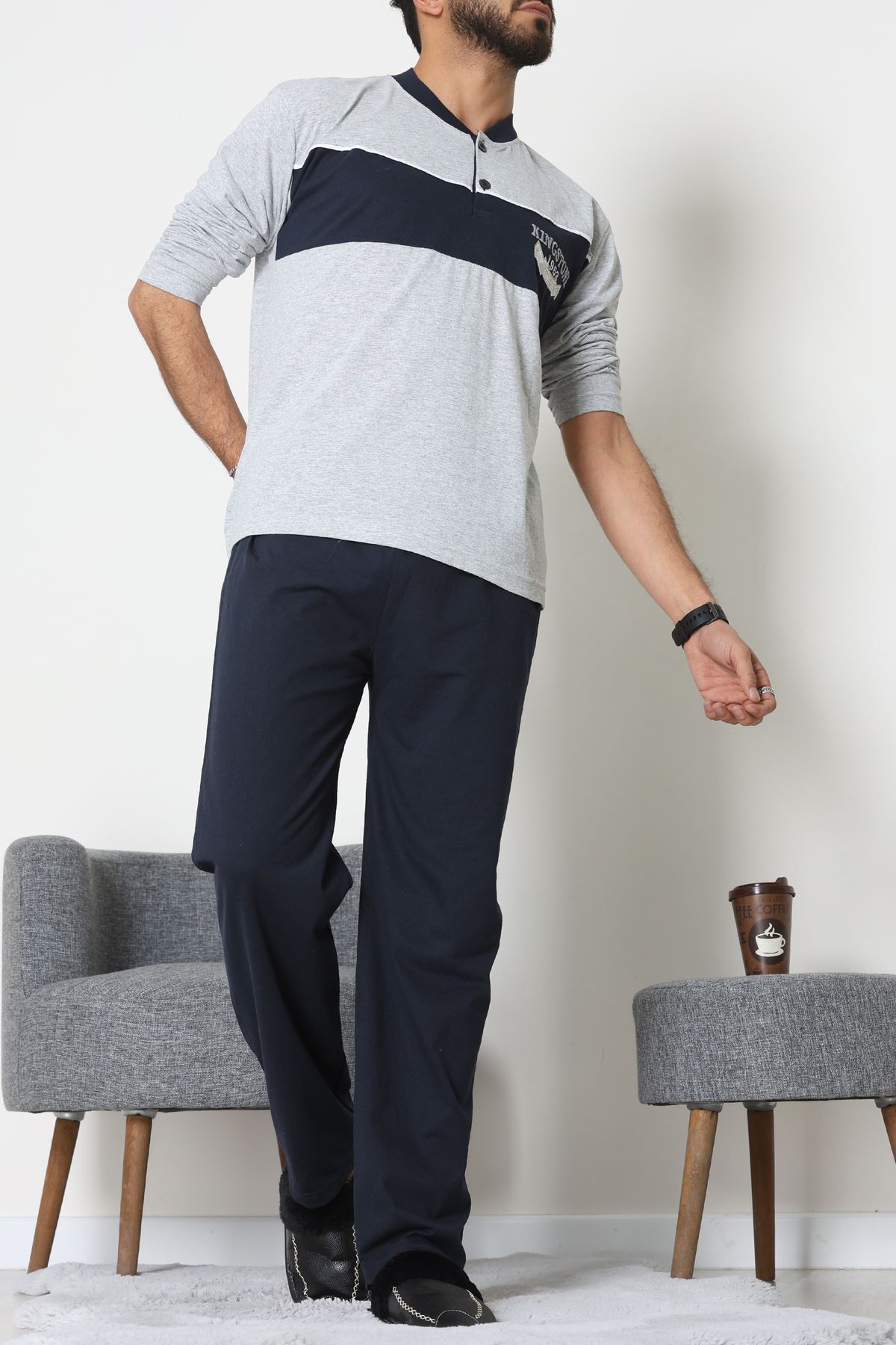 Süprem Erkek Pijama Takımı Grilaci1 - 42004.1838.