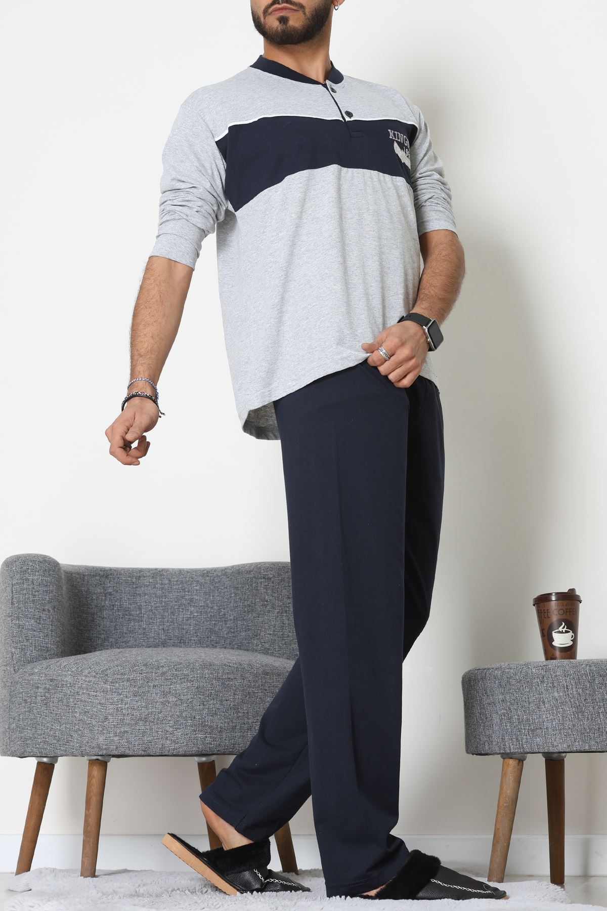 Süprem Erkek Pijama Takımı Grilaci1 - 42004.1838.