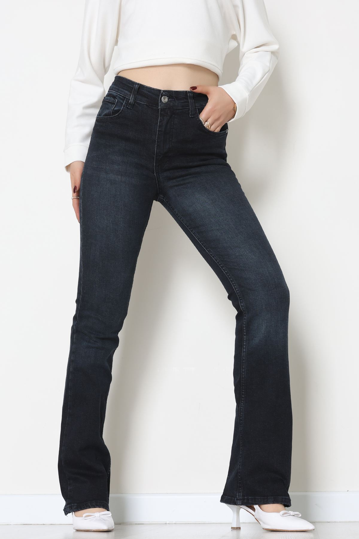 İspanyol Kot Pantolon Füme - 31397.2088.