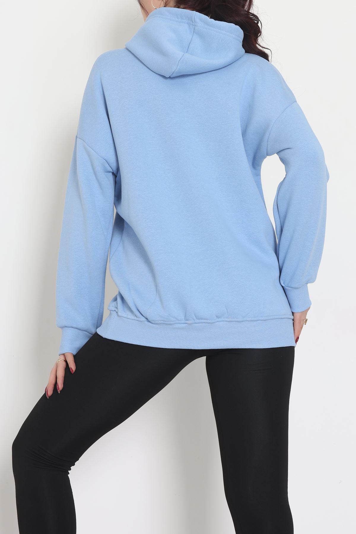 3 İplik Kapşonlu Baskılı Sweat Bebemavi - 42220.1878.