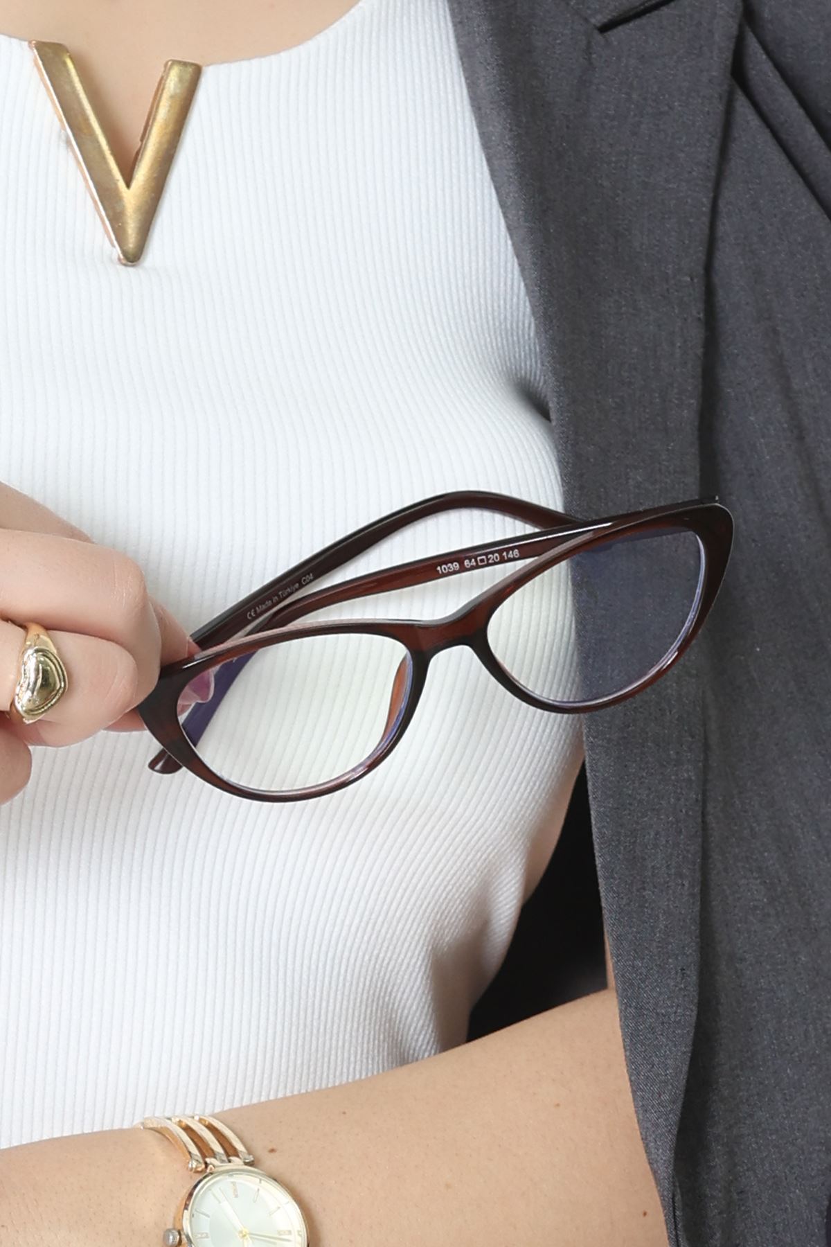 Mavi Işık Korumalı Ekran Gözlüğü Kahve - 20006.1724.