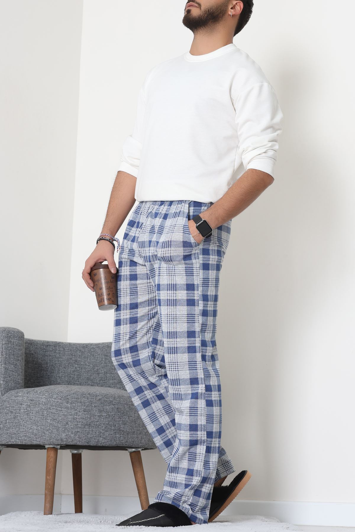 Cepli Süprem Erkek Pijama Altı Mavi - 70849.1902.