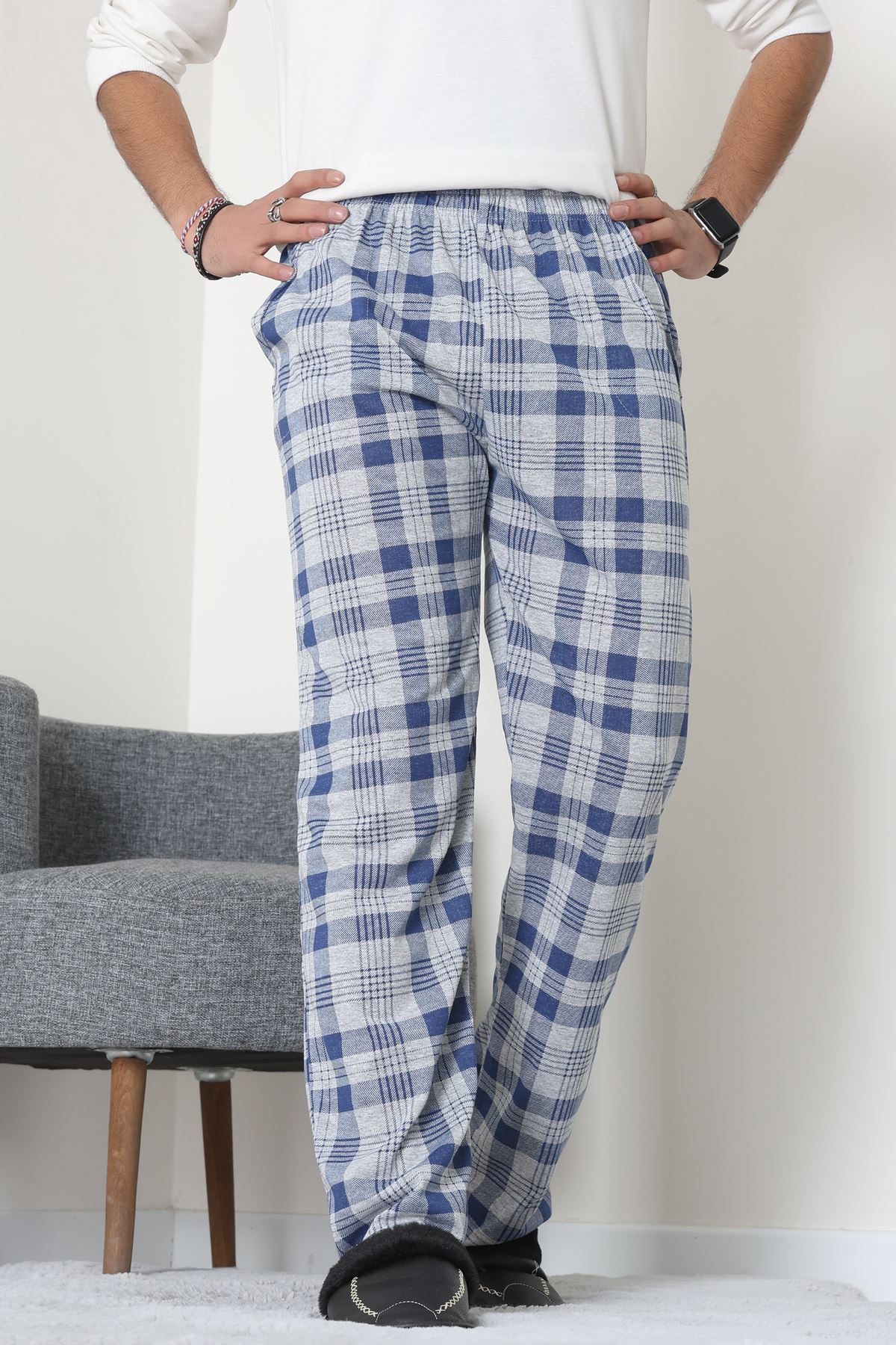 Cepli Süprem Erkek Pijama Altı Mavi - 70849.1902.