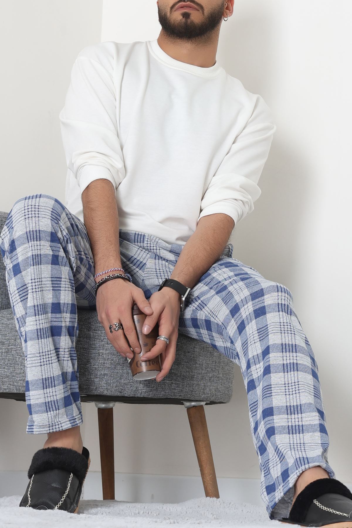 Cepli Süprem Erkek Pijama Altı Mavi - 70849.1902.