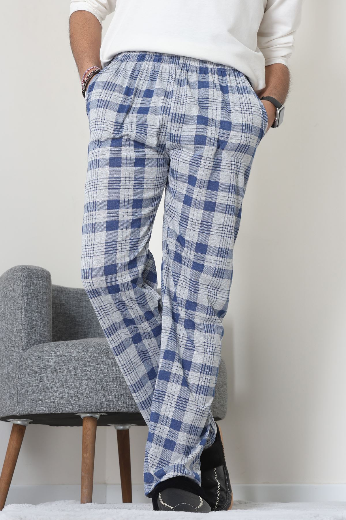 Cepli Süprem Erkek Pijama Altı Mavi - 70849.1902.