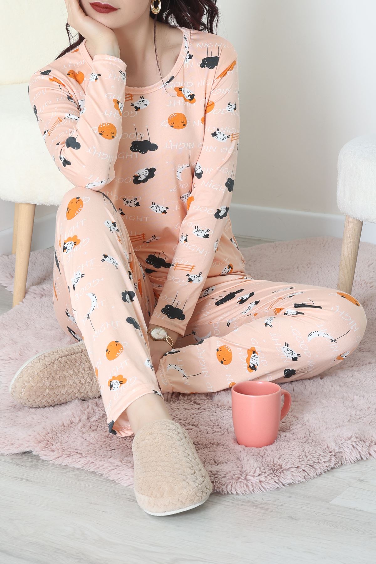 Milan Pijama Takımı Somon - 55010.1567.