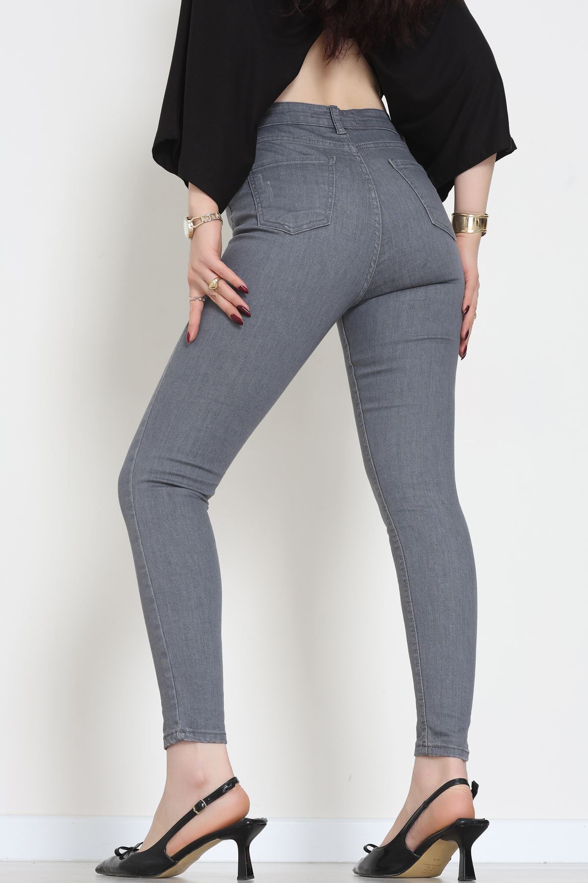 Dar Paça Kot Pantolon Füme - 42701.2121.