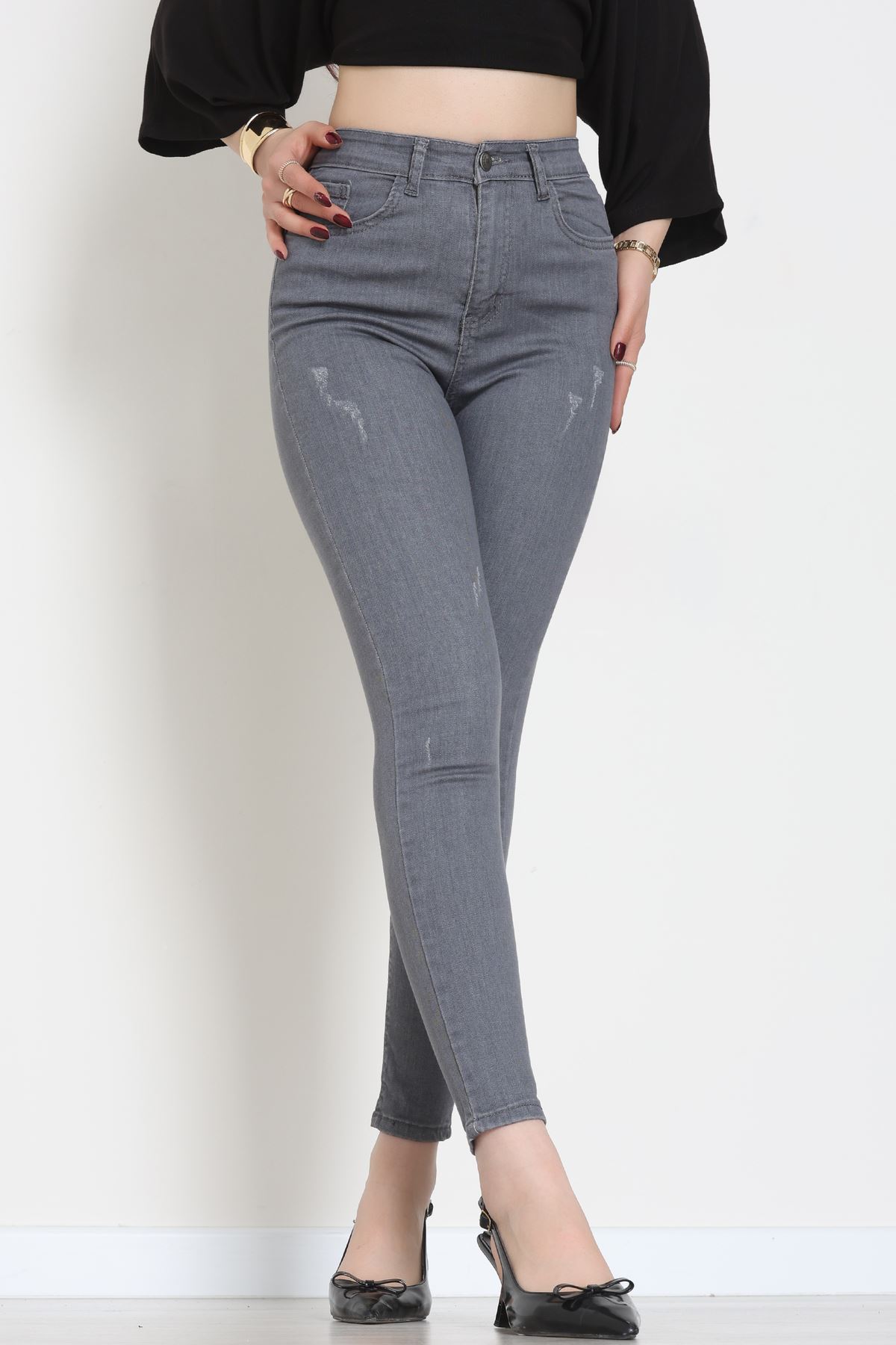 Dar Paça Kot Pantolon Füme - 42701.2121.