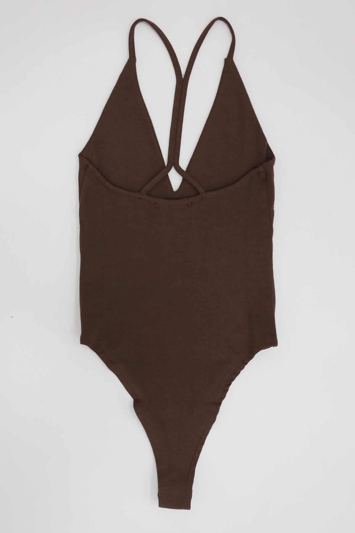 Sırtı Çapraz Askılı Bodysuit Kahve - 71725.444.