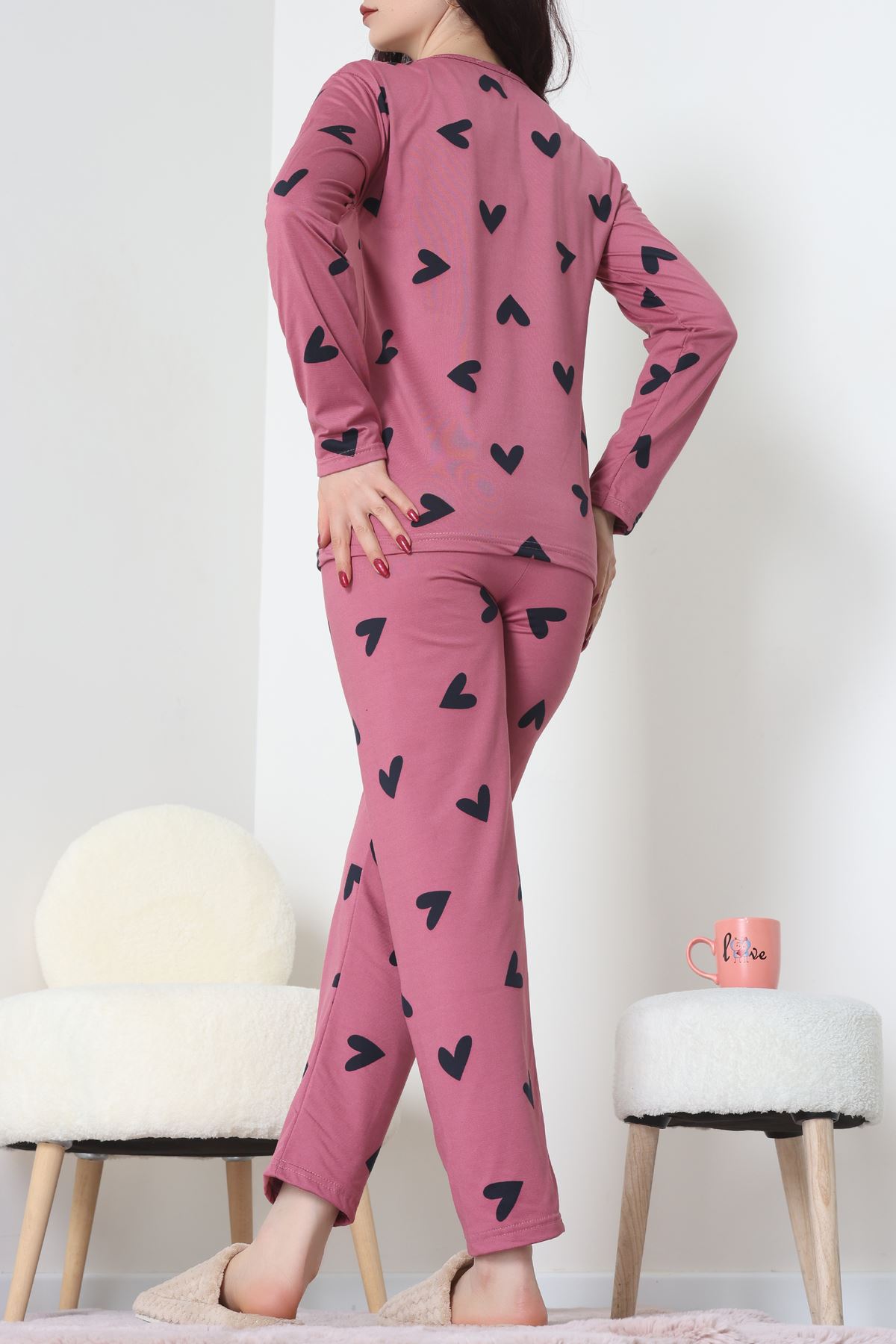 Sandy Alt Üst Aynı Pijama Takımı Gülkurusu - 52166.1048.