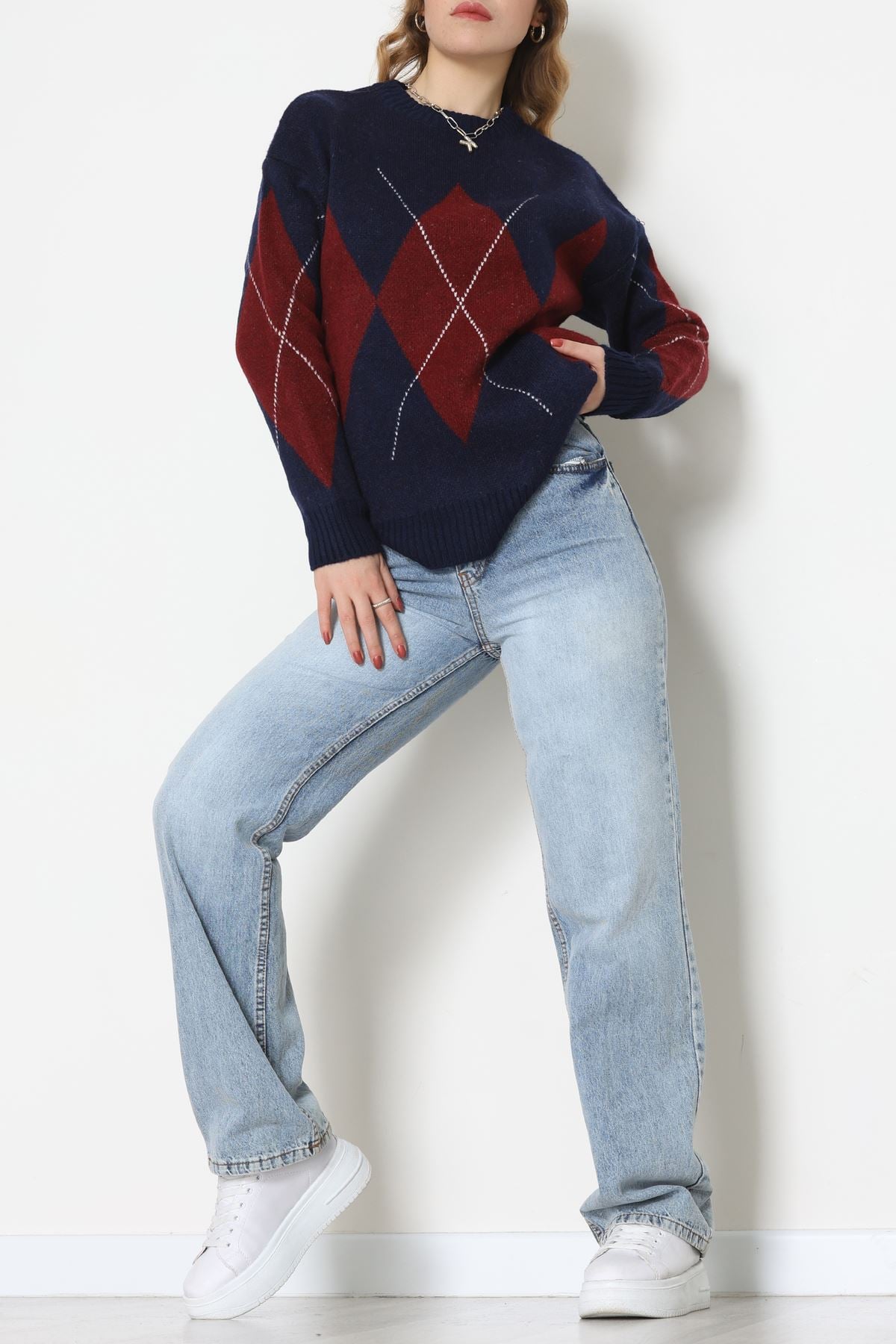 Baklava Dilimli Triko Kazak Lacibordo - 51262.1918.