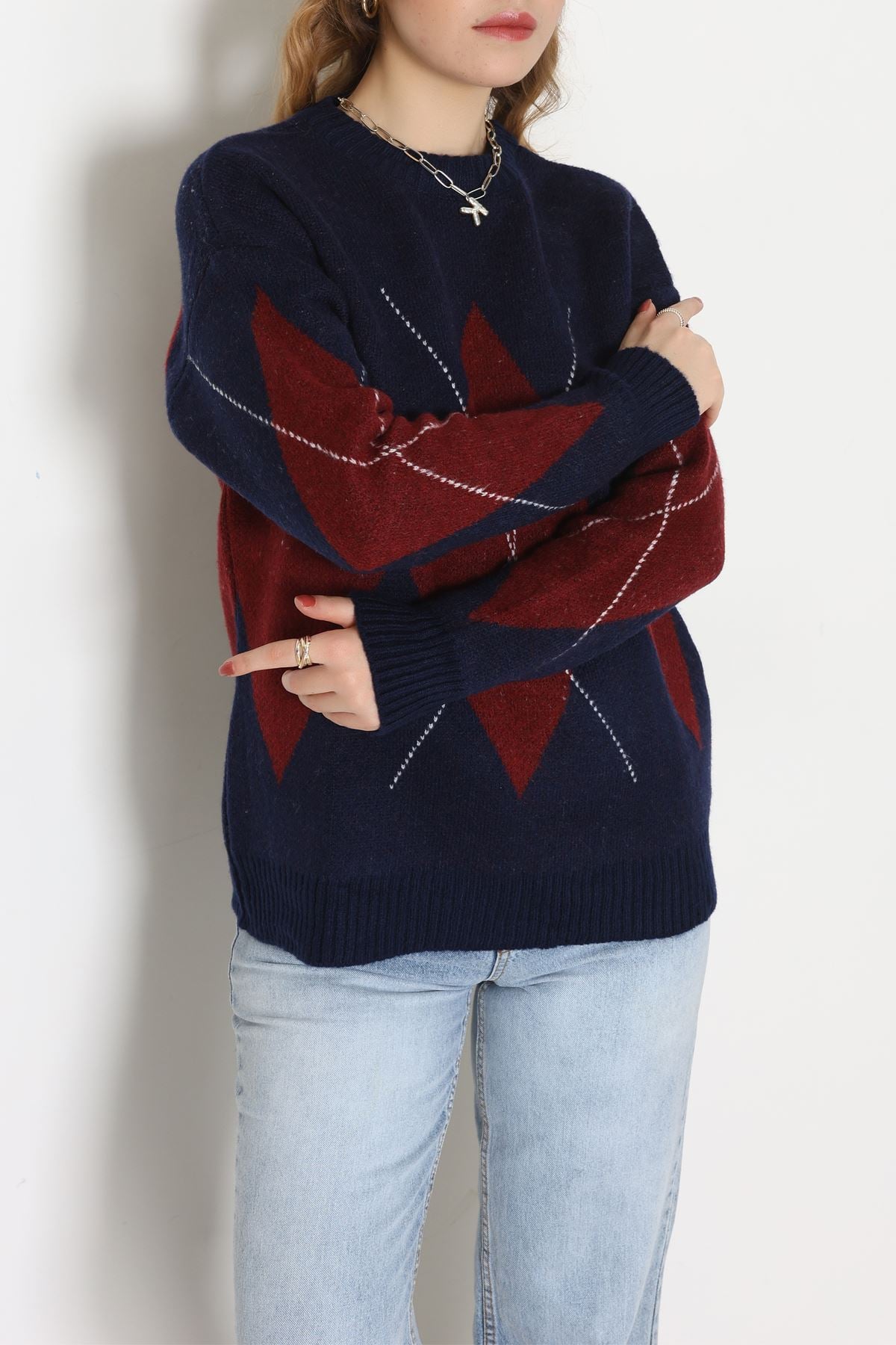 Baklava Dilimli Triko Kazak Lacibordo - 51262.1918.