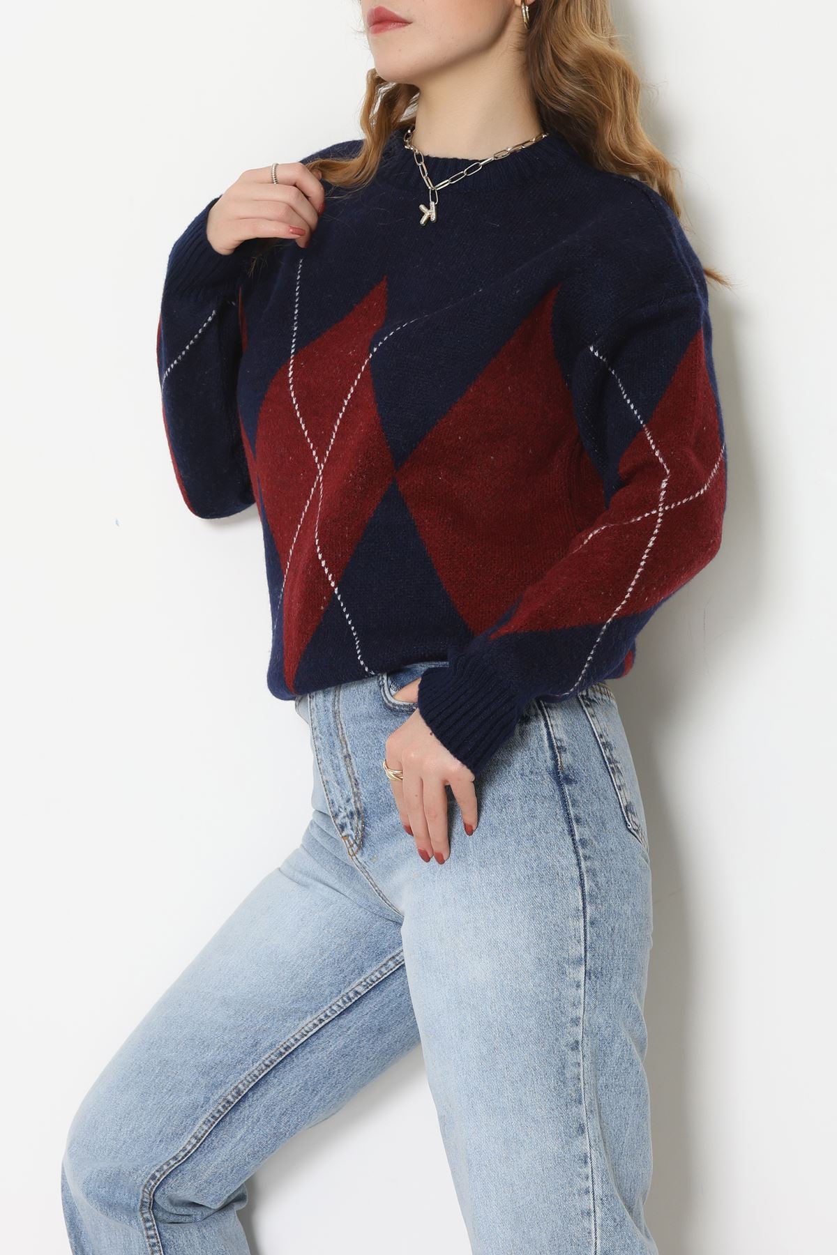 Baklava Dilimli Triko Kazak Lacibordo - 51262.1918.