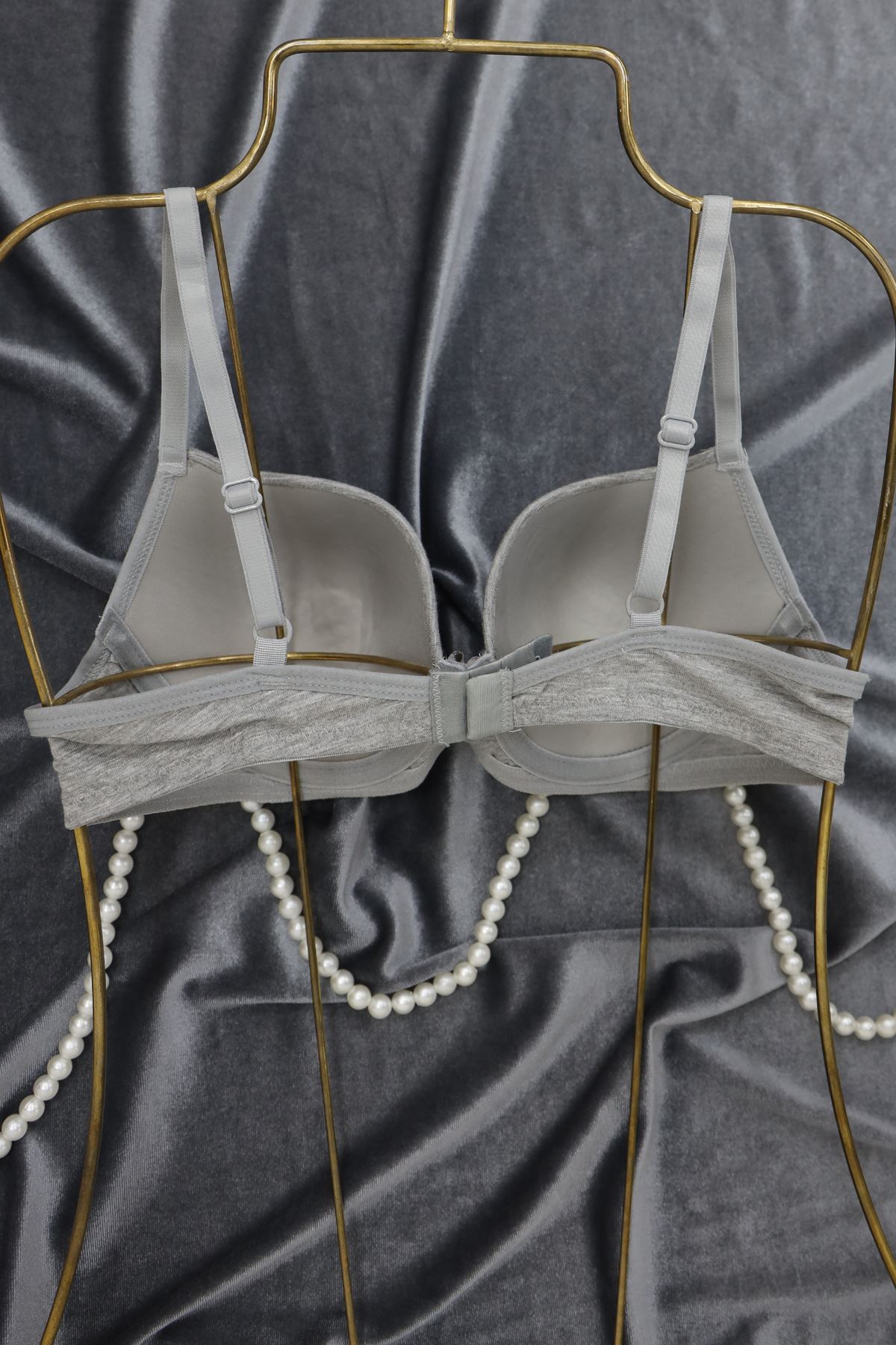 B Filamlı Dolgusuz Sütyen Gri - 2528.1783.