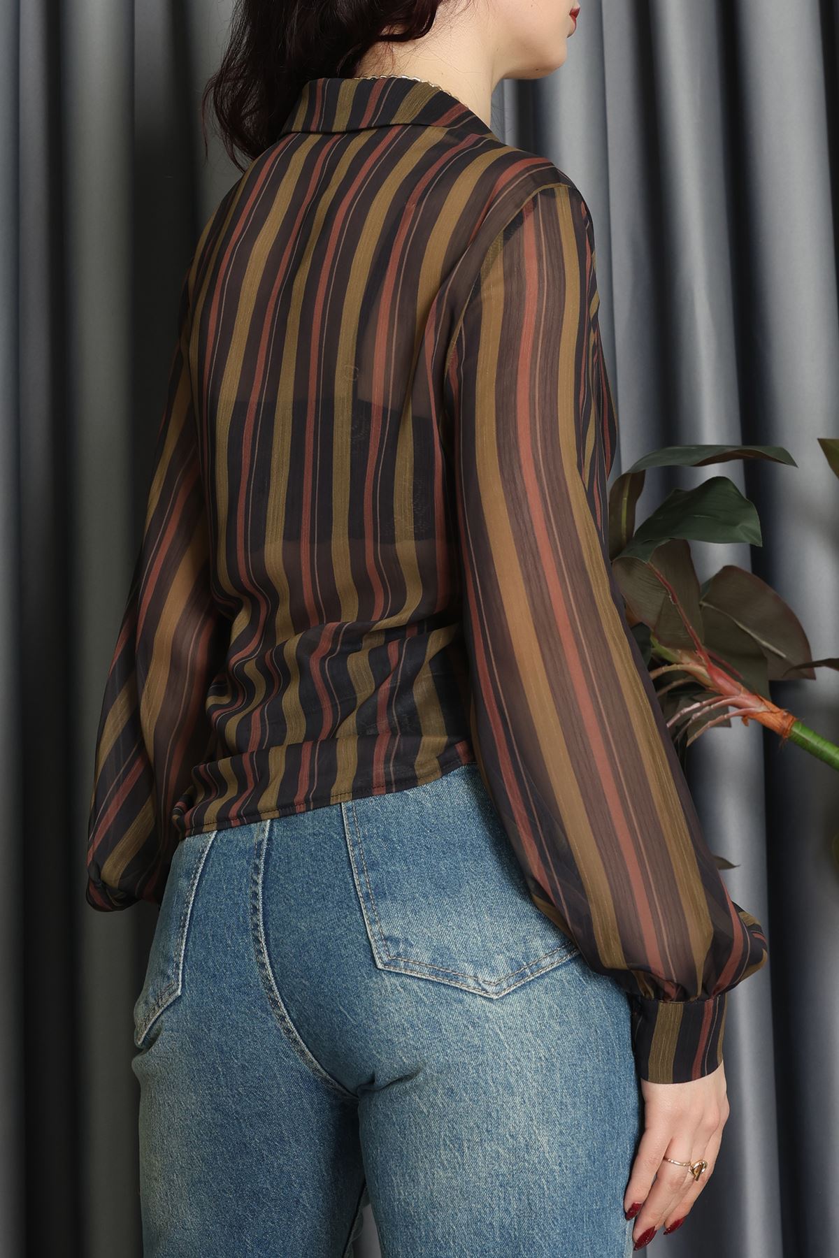 Yandan Bağlamalı Gömlek Haki - 80743.444.