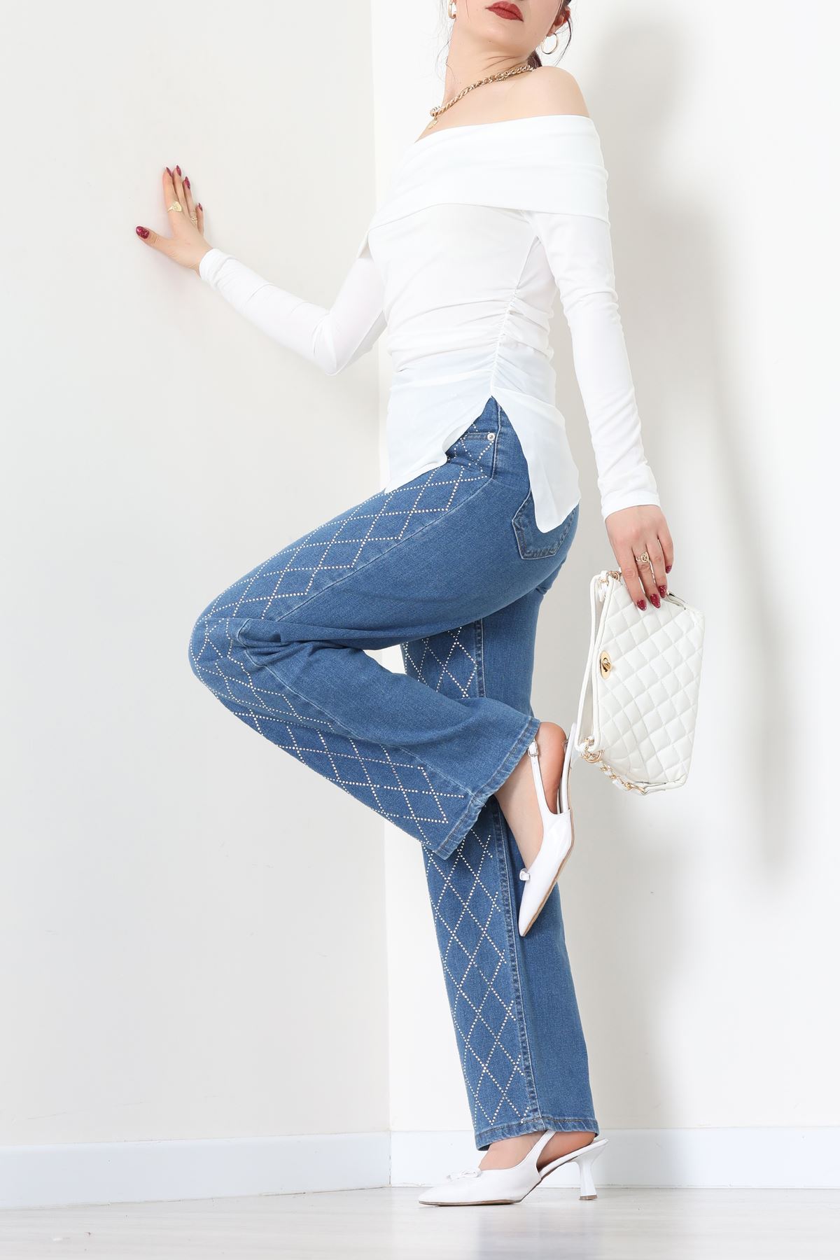 Sandy Madonna Yaka Bluz Ekru - 42804.1949.