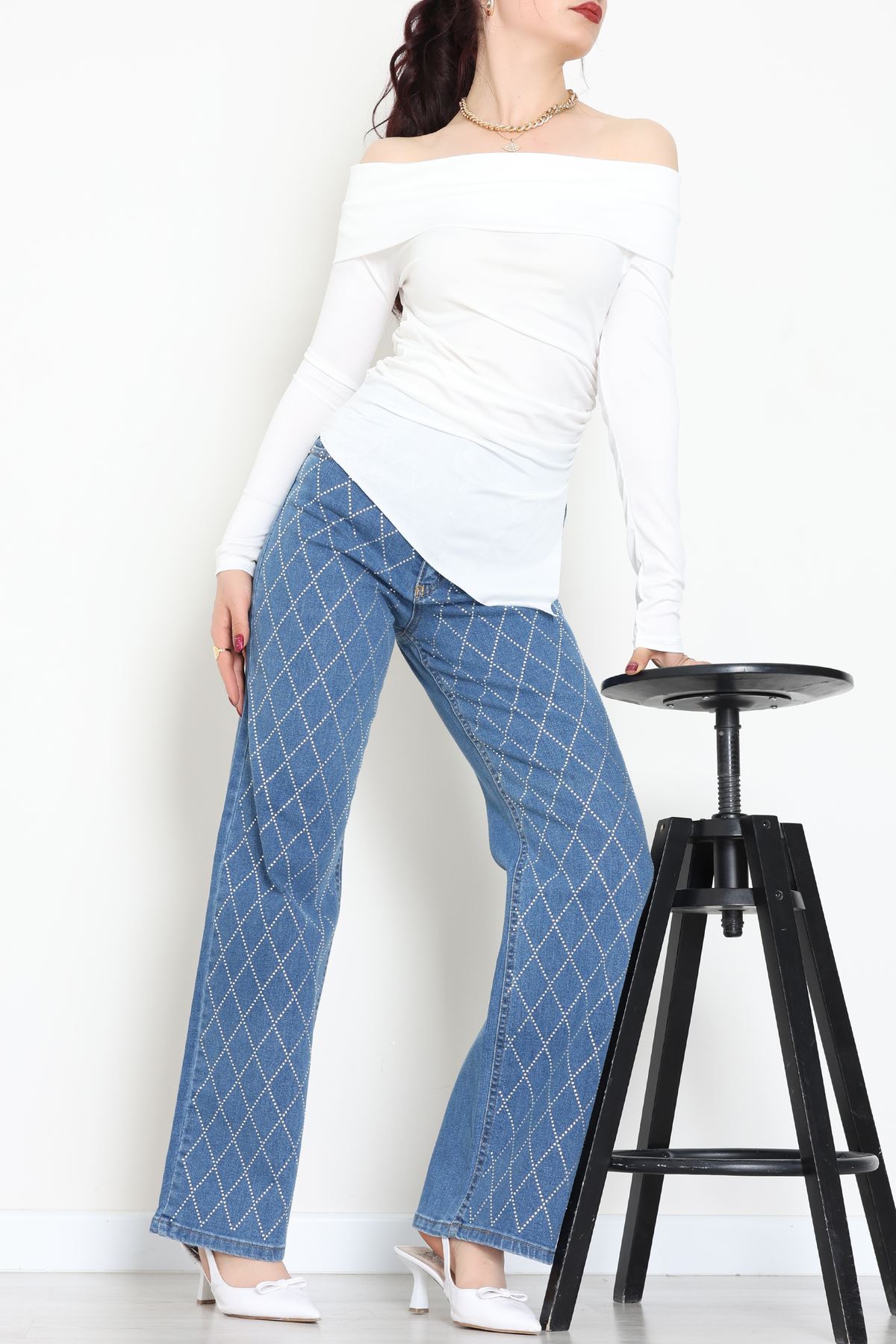 Sandy Madonna Yaka Bluz Ekru - 42804.1949.