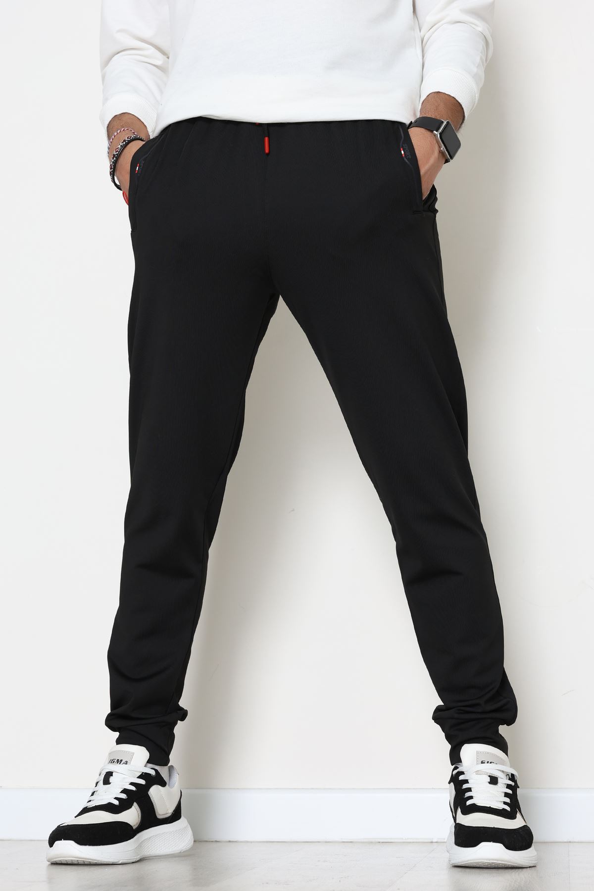 Baskılı Flota Cep Dalgıç Eşofman Altı Siyah - 70842.2066.