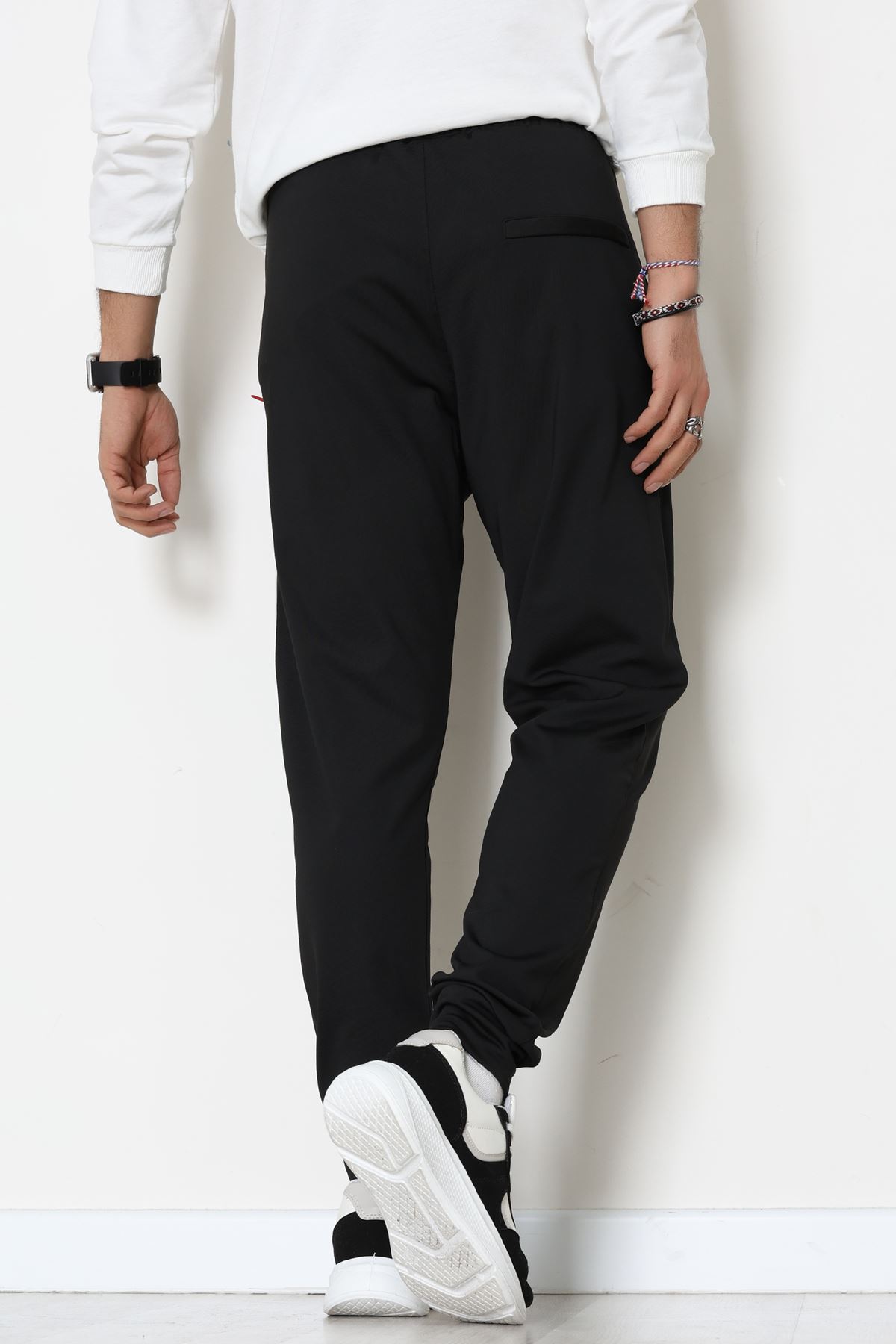 Baskılı Flota Cep Dalgıç Eşofman Altı Siyah - 70842.2066.