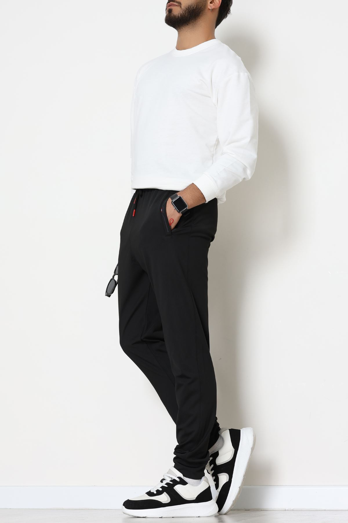 Baskılı Flota Cep Dalgıç Eşofman Altı Siyah - 70842.2066.