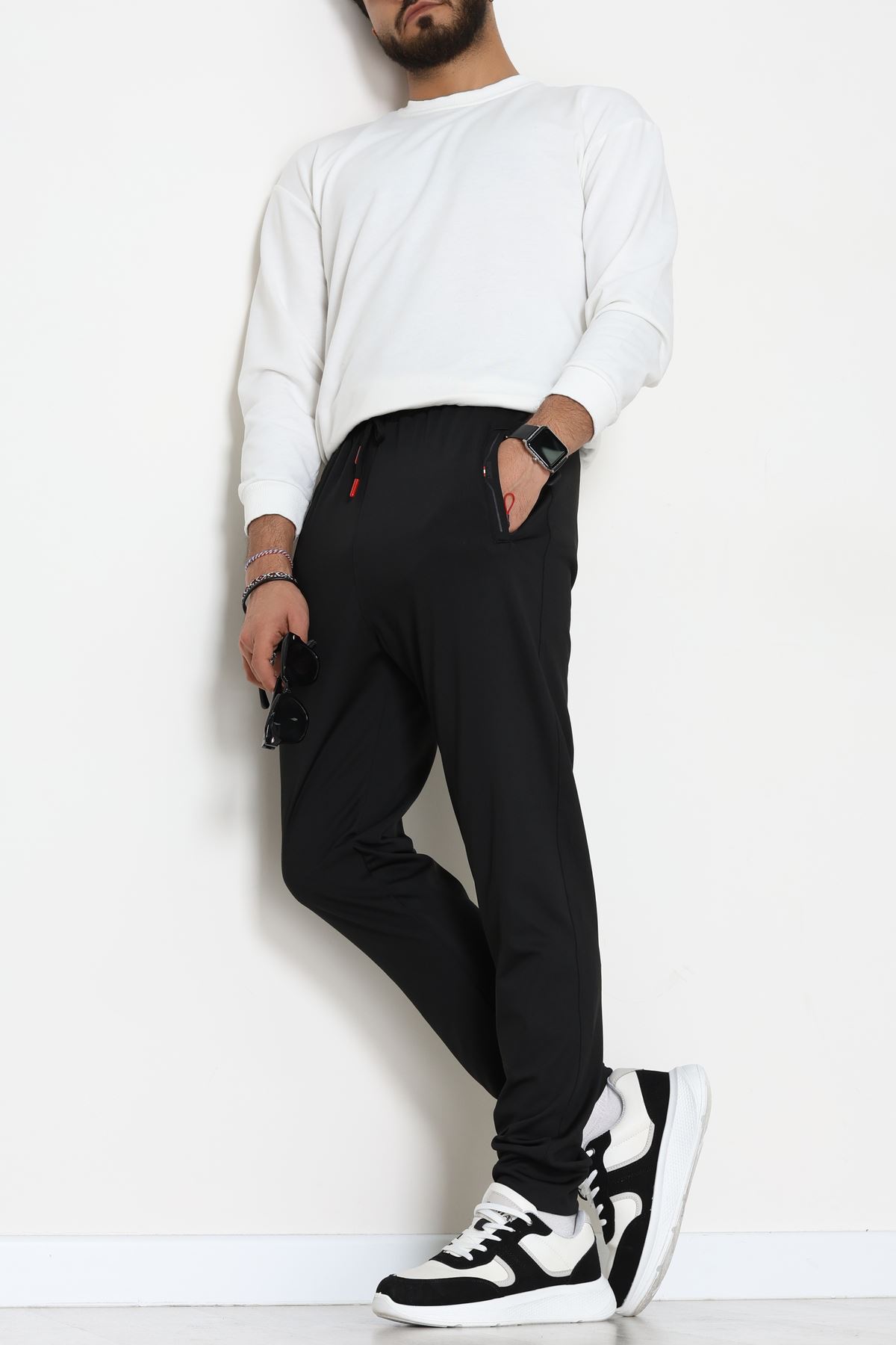 Baskılı Flota Cep Dalgıç Eşofman Altı Siyah - 70842.2066.