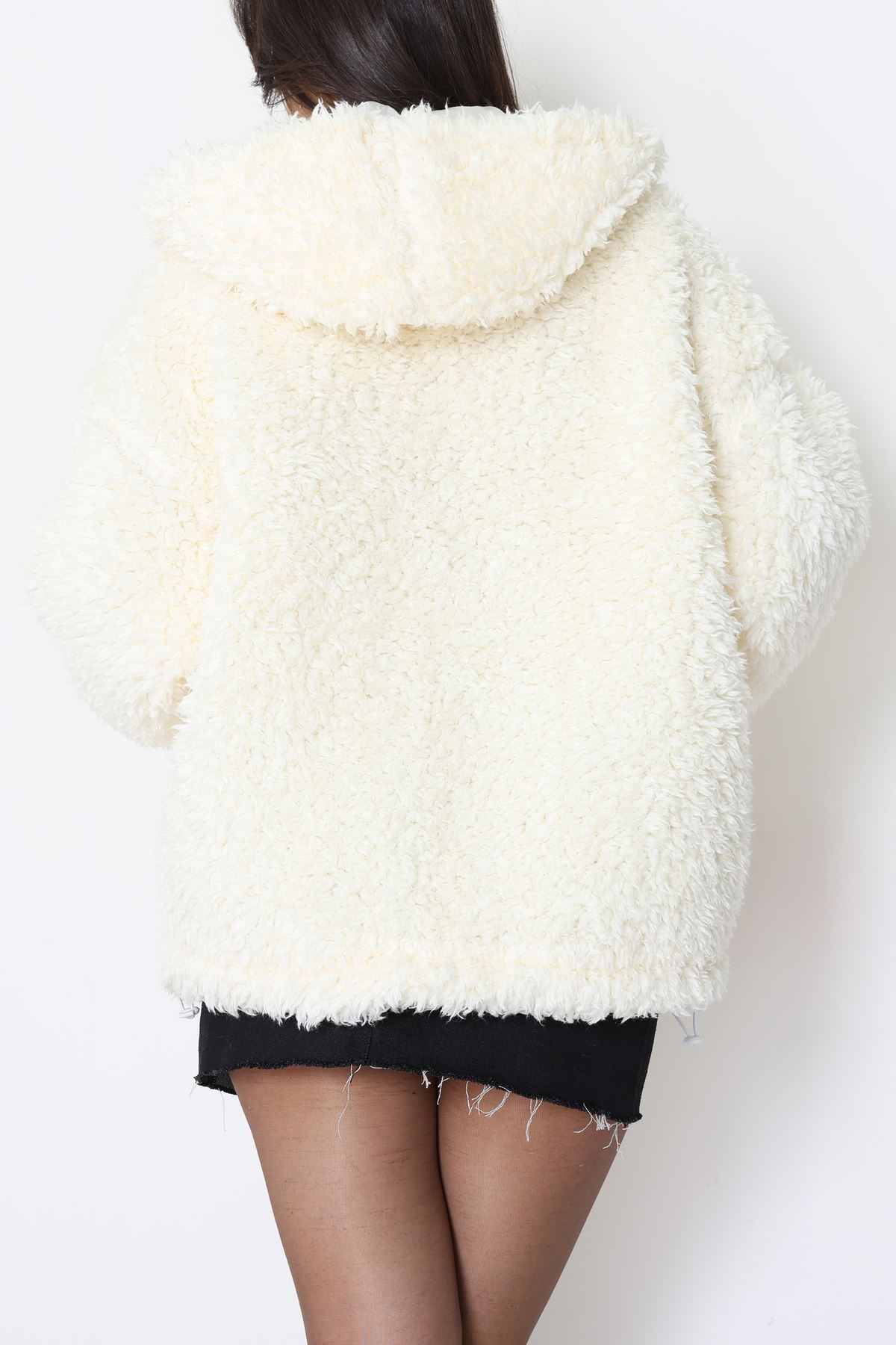 Sheep Kapşonlu Mont Krem - 406999.1247.