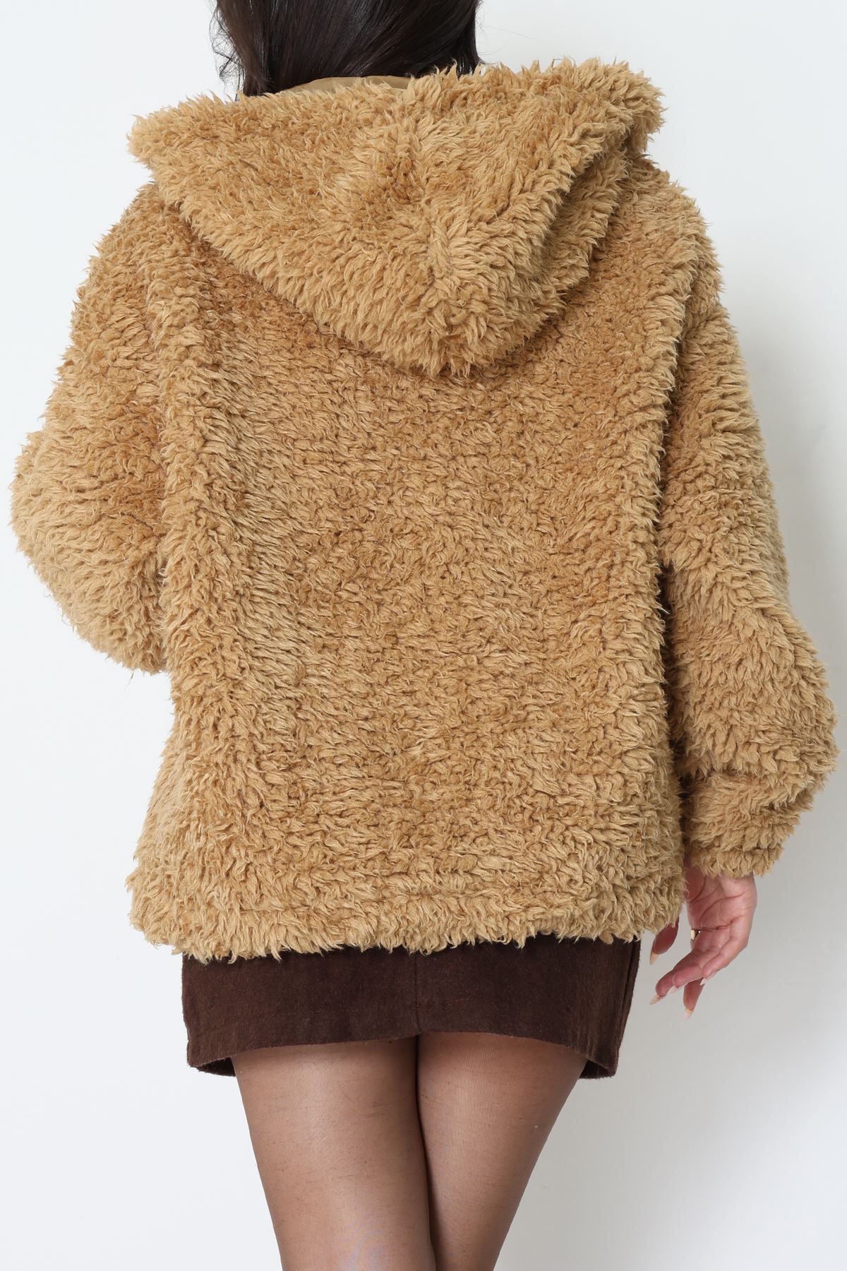 Sheep Kapşonlu Mont Camel - 406999.1247.