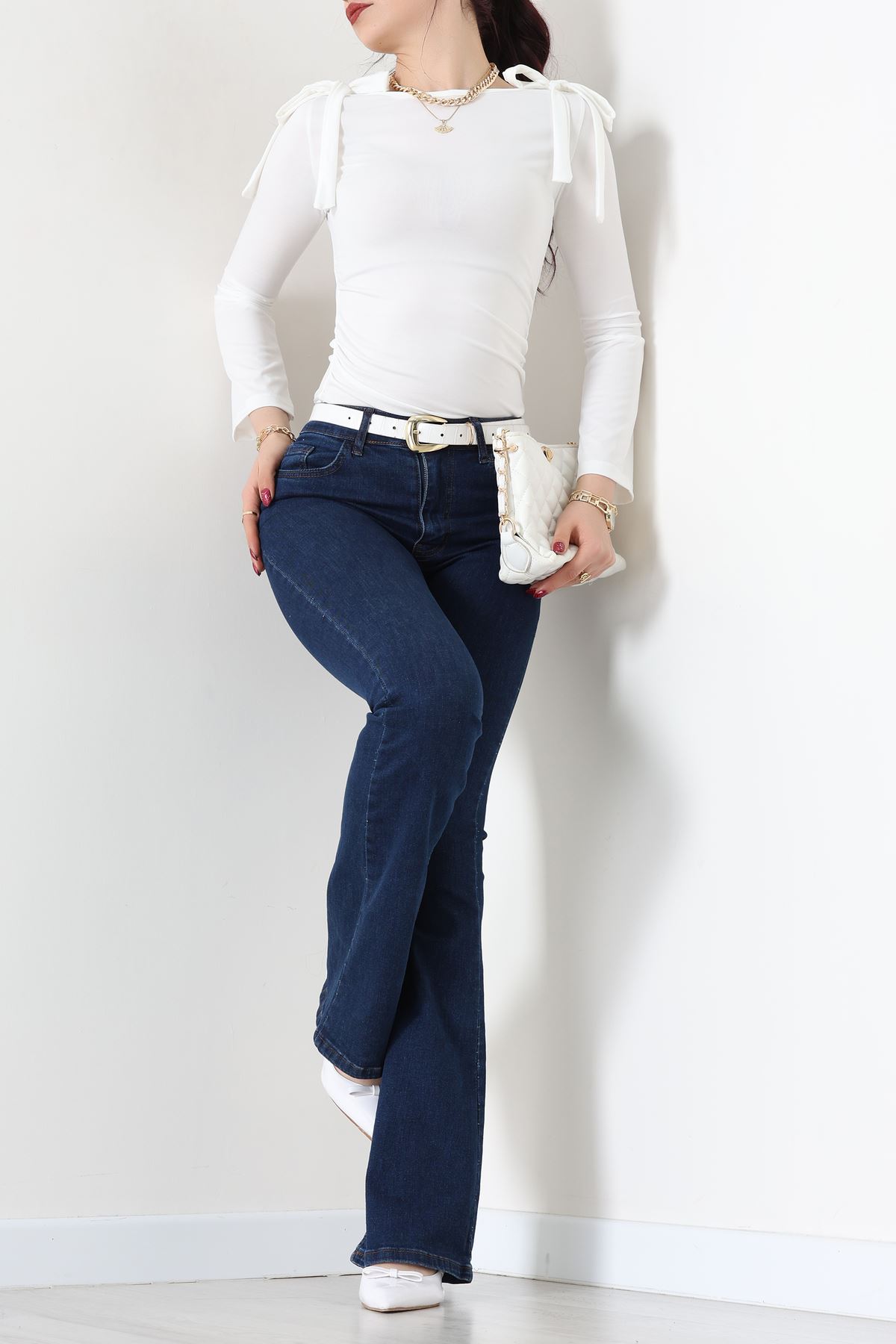 Sandy Fiyonk Detaylı Bluz Ekru - 42806.1949.