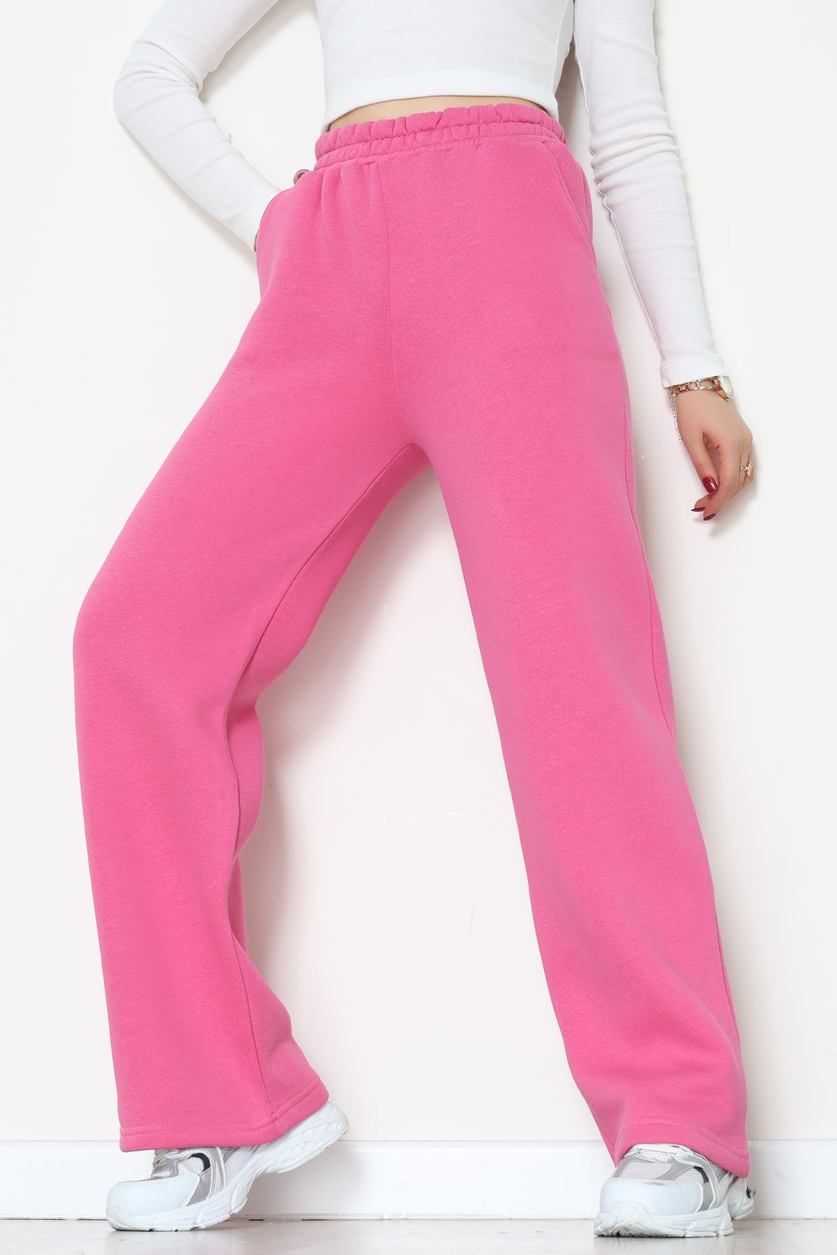 Üç İplik Palazzo Eşofman Altı Fuşya - 20970.1878.