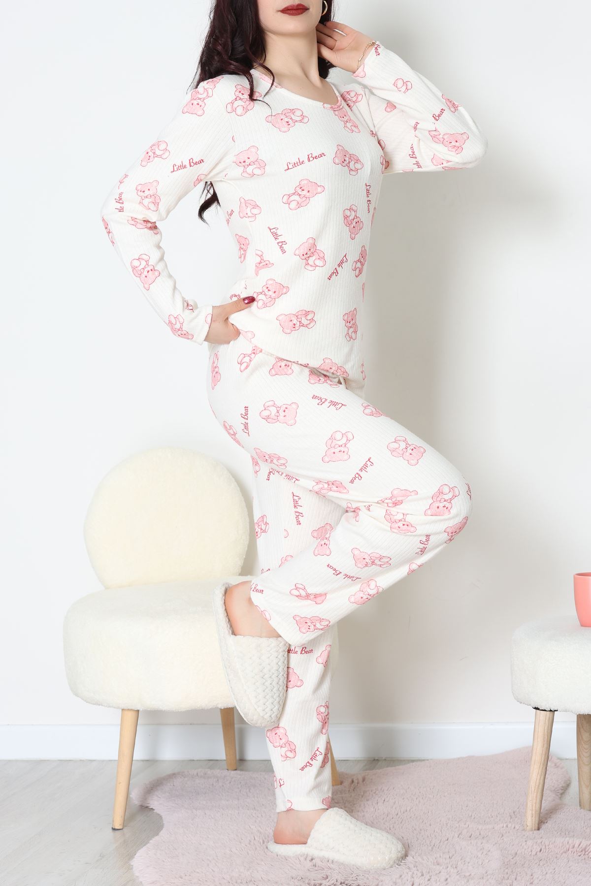 İnterlok Pijama Takımı Pembe - 55009.1567.