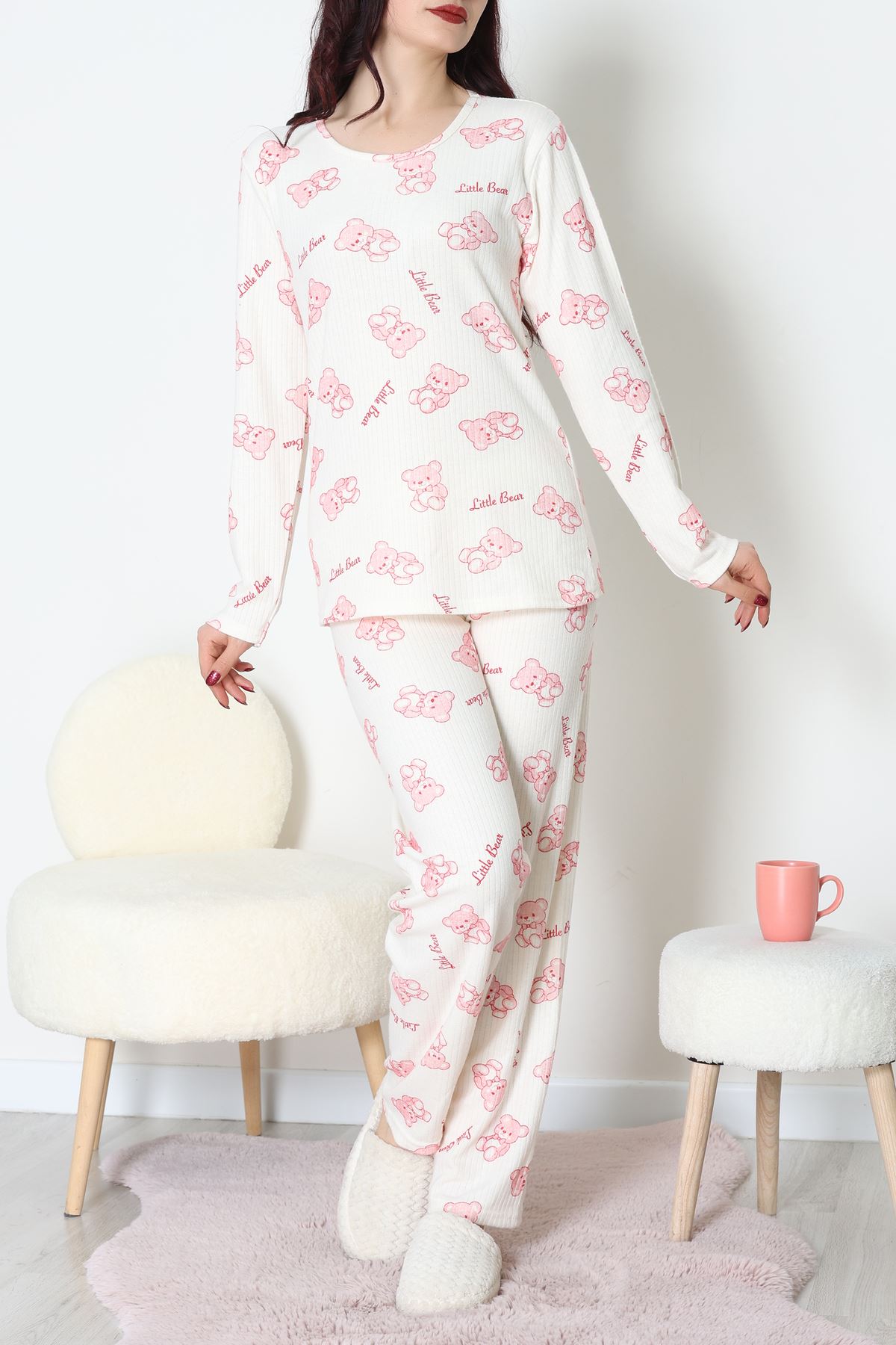 İnterlok Pijama Takımı Pembe - 55009.1567.