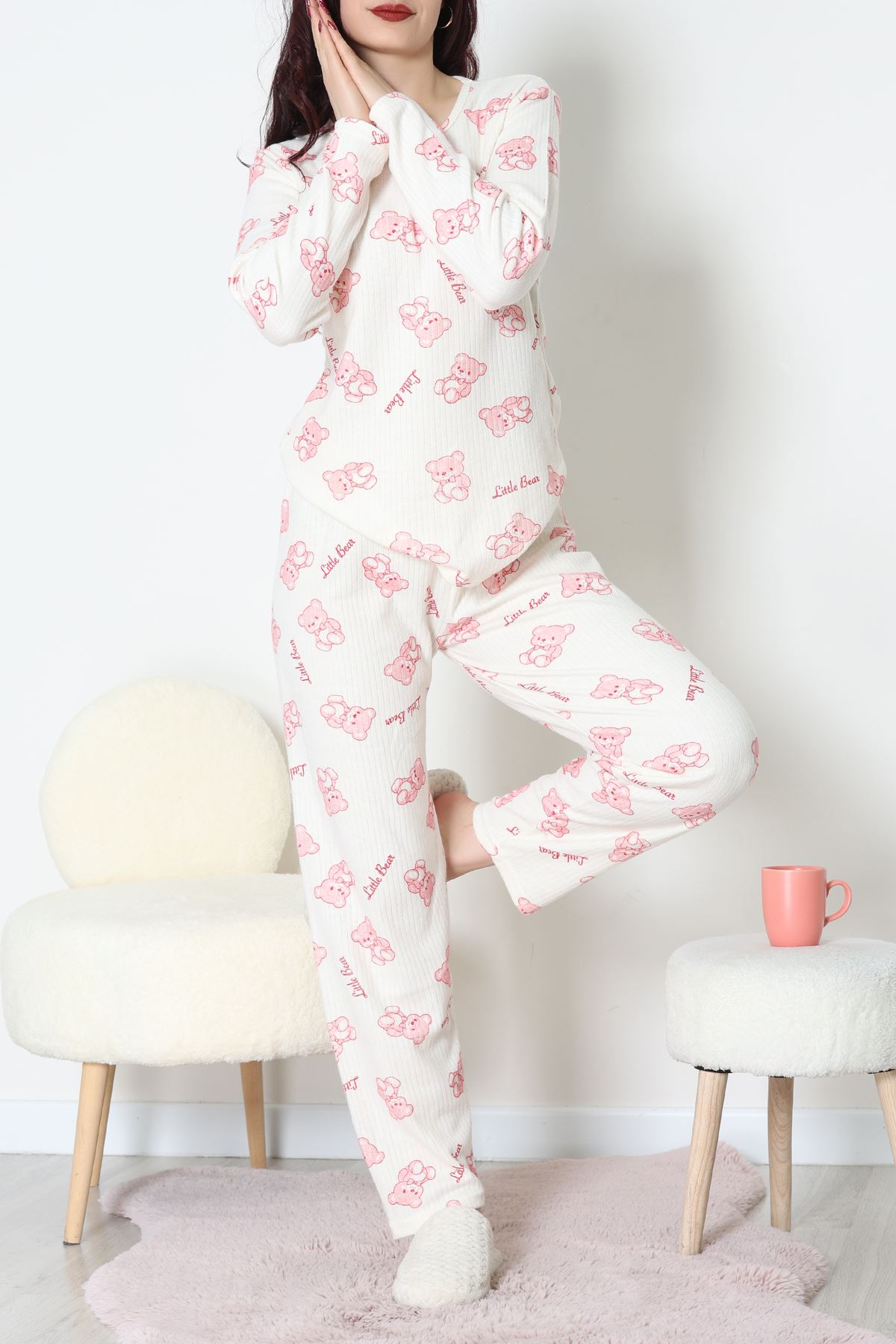 İnterlok Pijama Takımı Pembe - 55009.1567.
