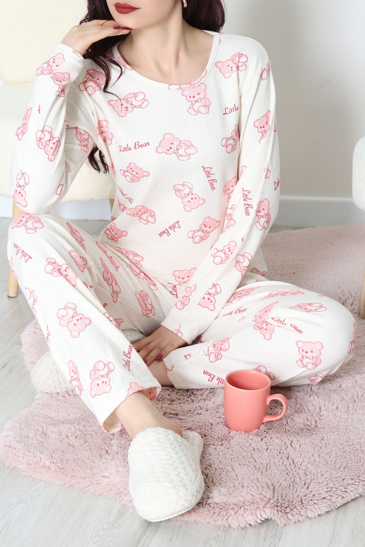 İnterlok Pijama Takımı Pembe - 55009.1567.
