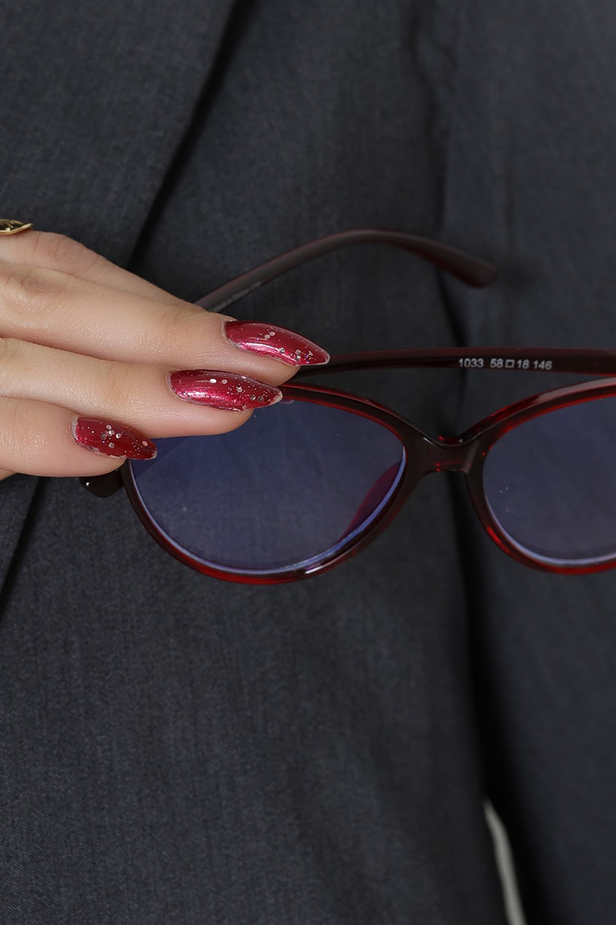 Mavi Işık Korumalı Ekran Gözlüğü Bordo - 20005.1724.