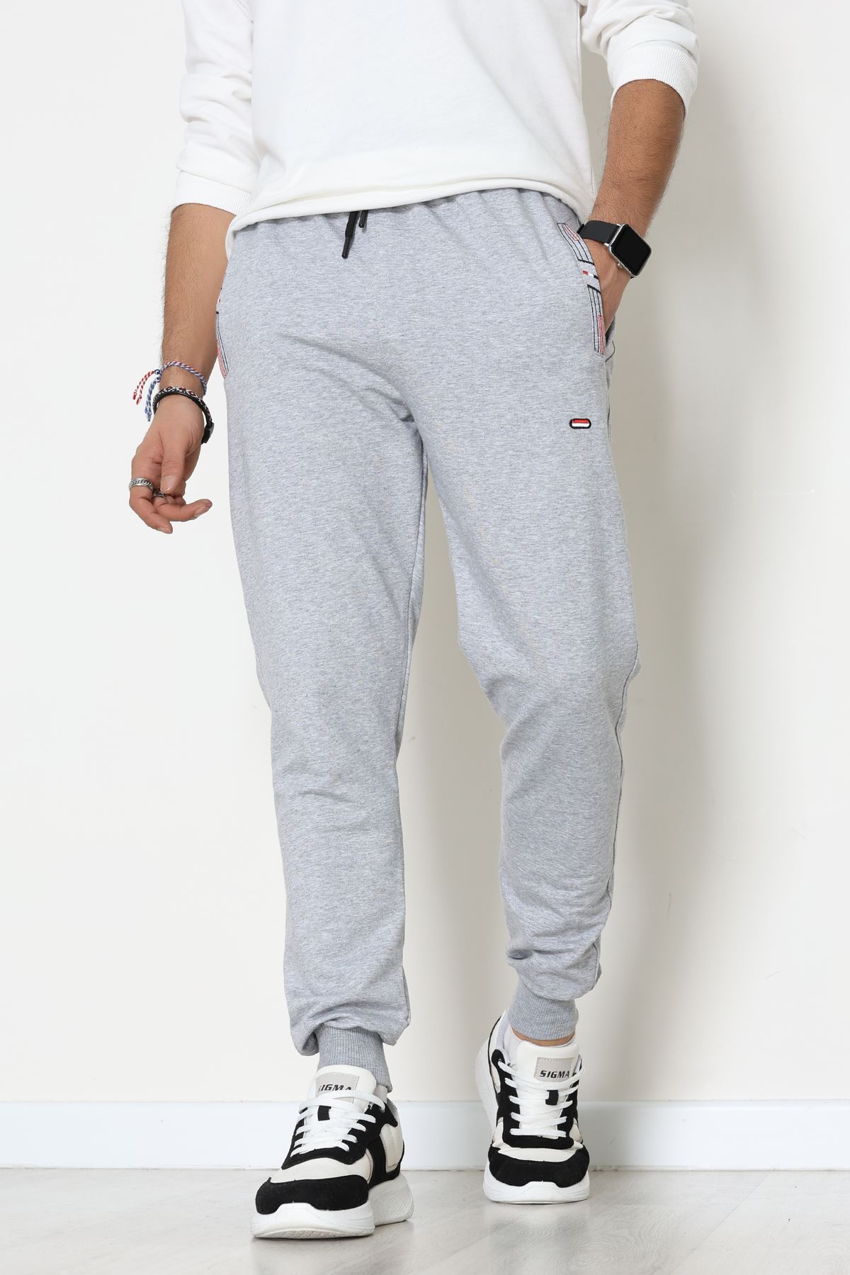 Flota Cepli Nakışlı 2 İplik Erkek Eşofman Altı Gri - 70841.2066.