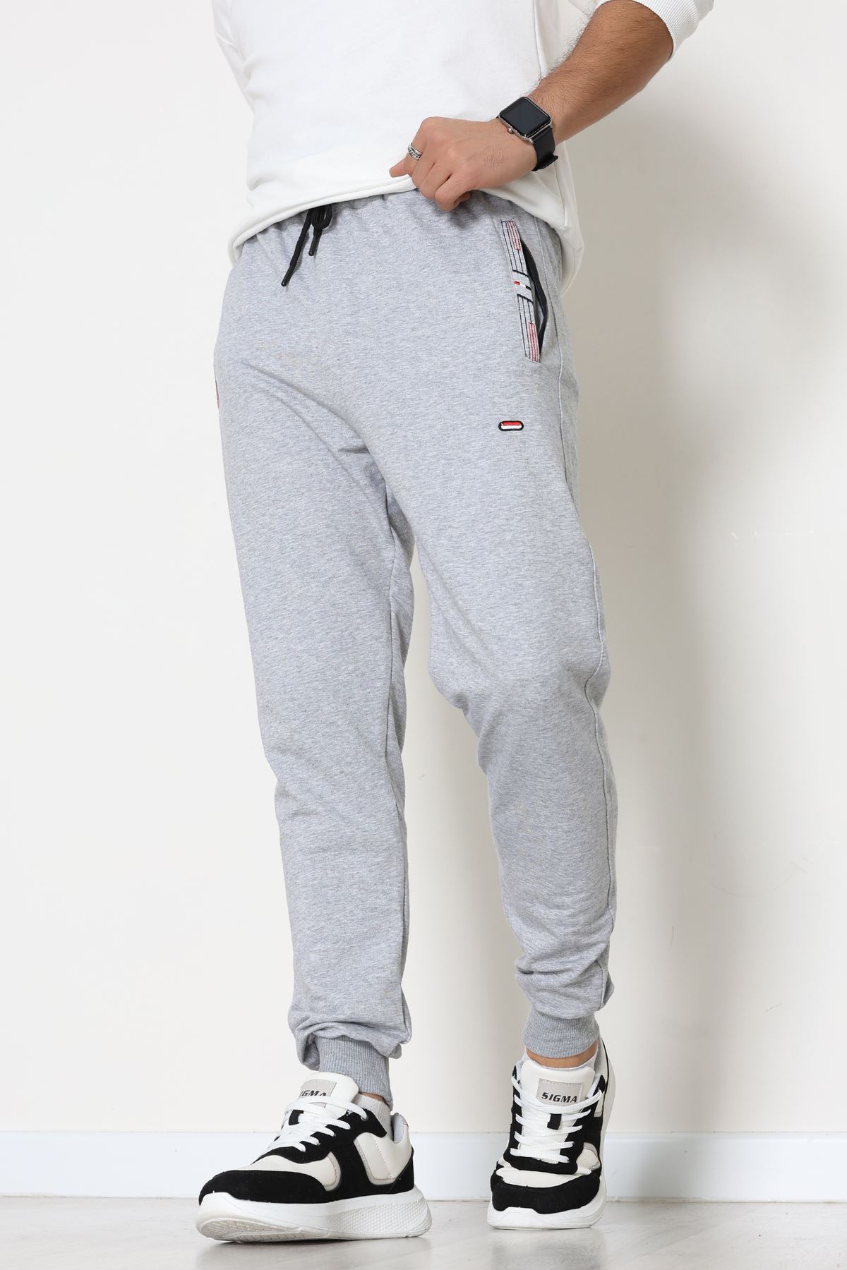 Flota Cepli Nakışlı 2 İplik Erkek Eşofman Altı Gri - 70841.2066.