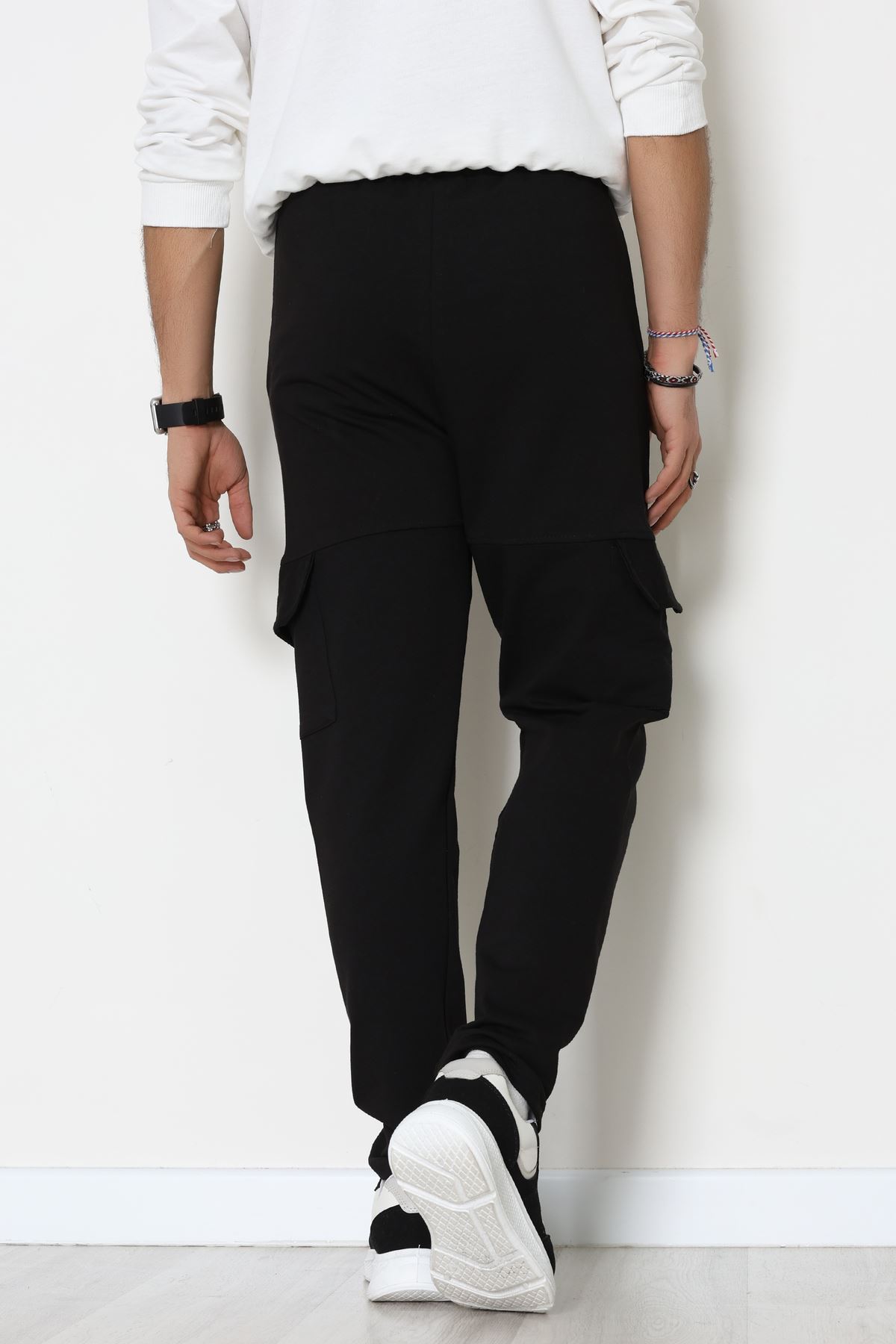 Kargo Cepli 2 İplik Erkek Eşofman Altı Siyah - 70840.2066.