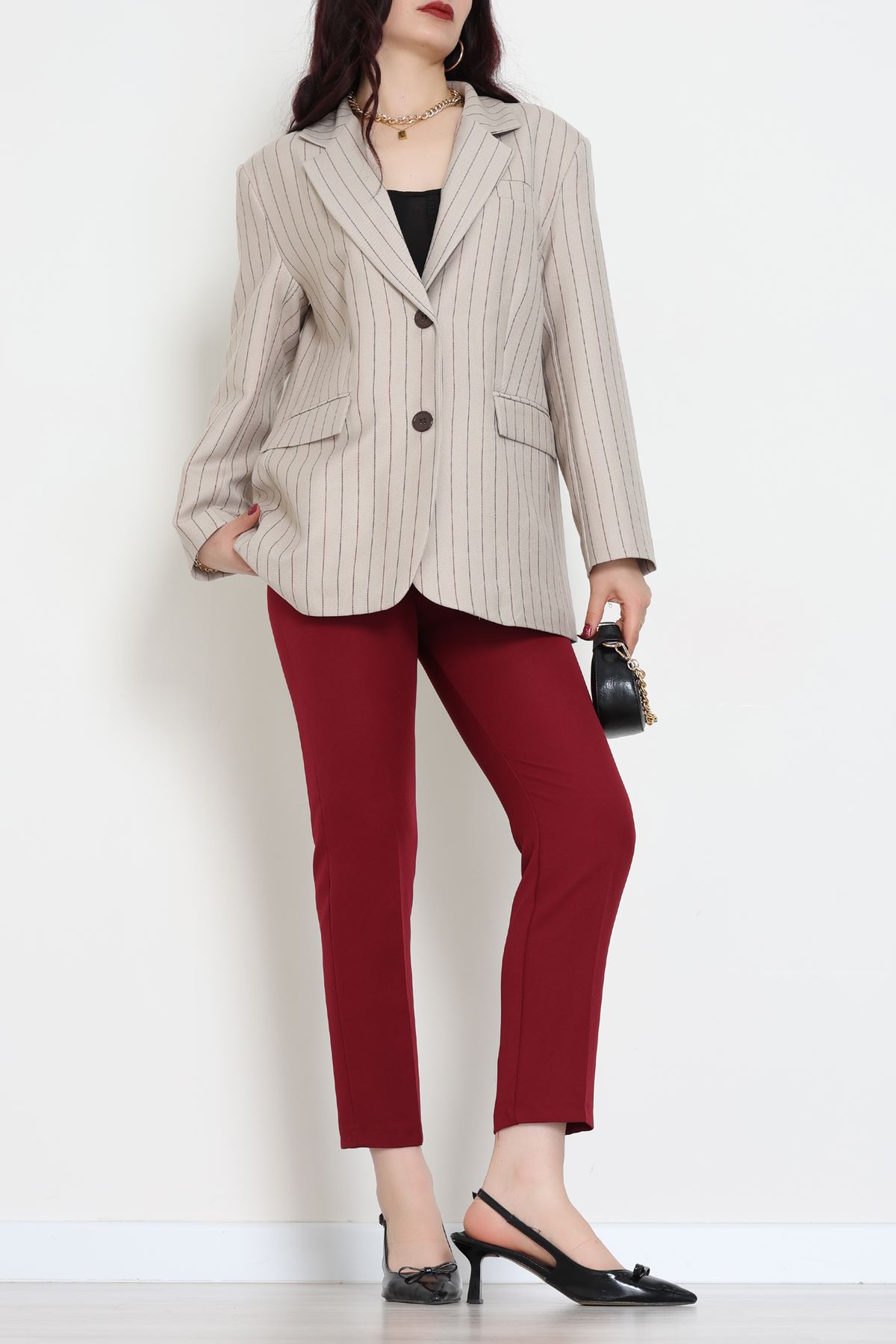 Astarlı Oversize Ceket Taş - 6269.001.