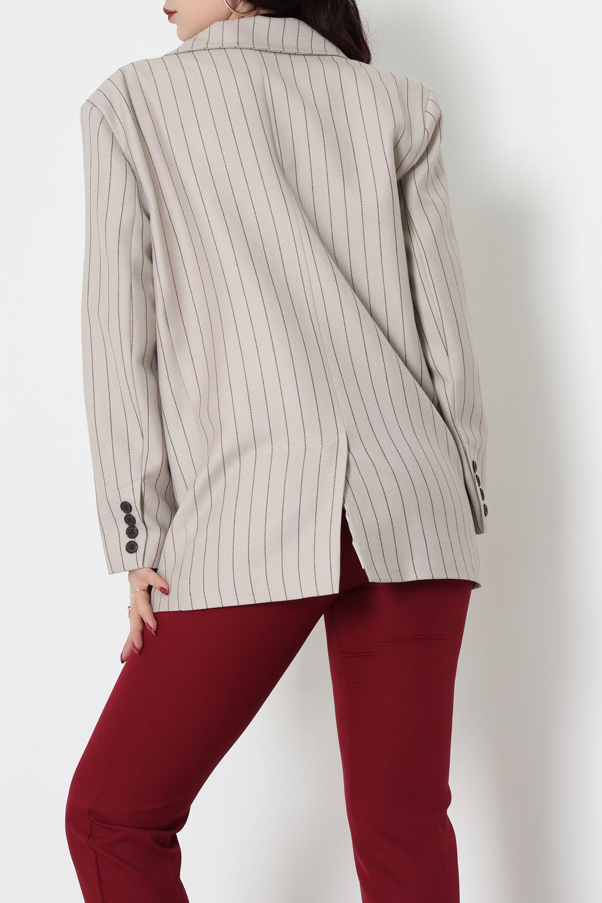 Astarlı Oversize Ceket Taş - 6269.001.