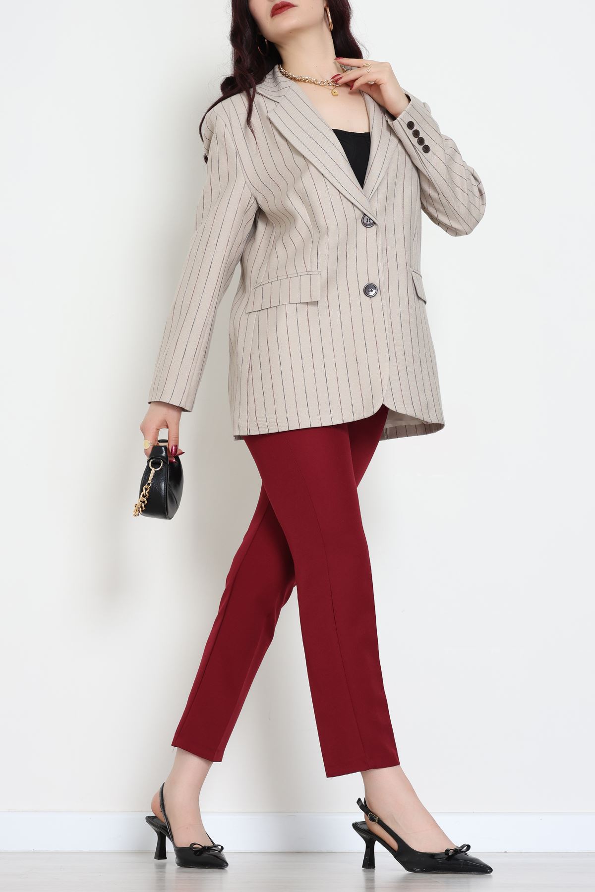 Astarlı Oversize Ceket Taş - 6269.001.