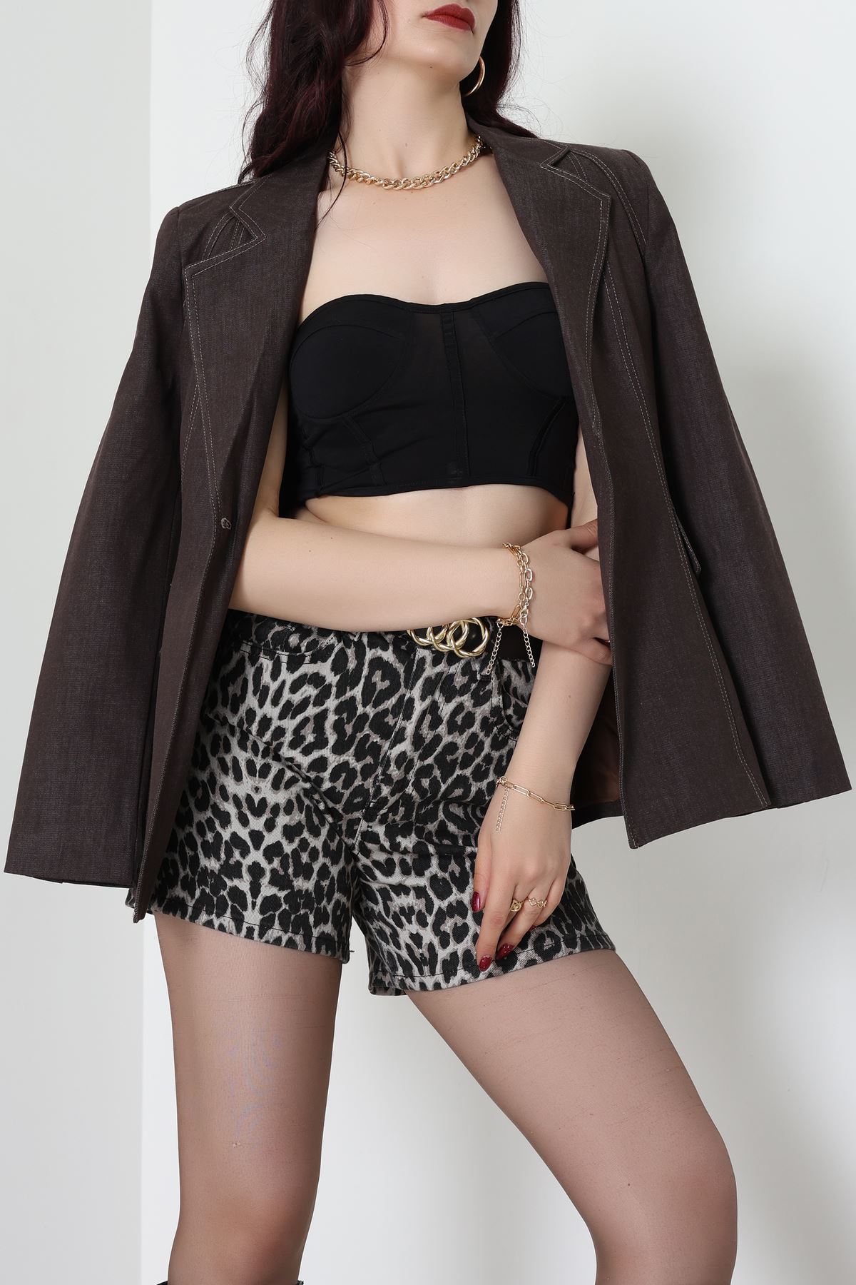 Astarlı Denim Ceket Acıkahve - 6276.001.