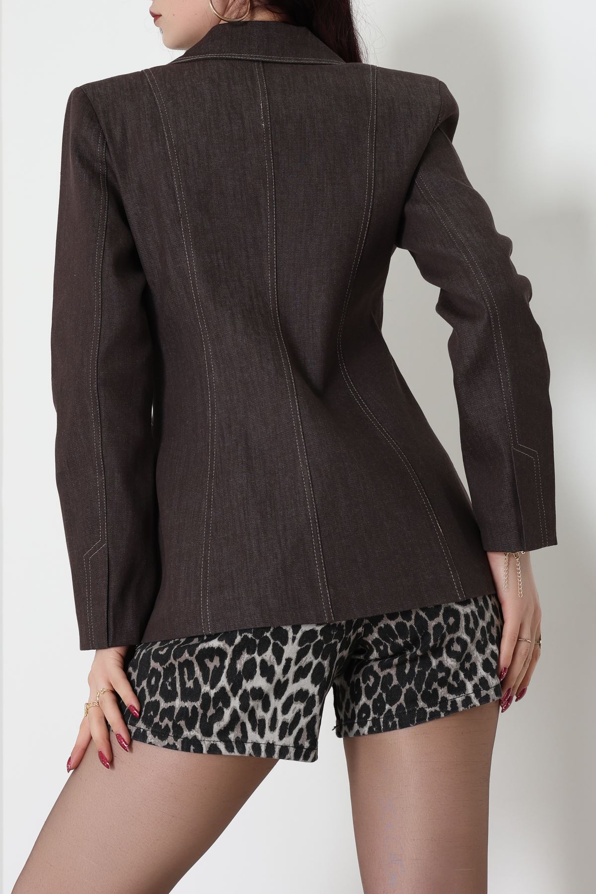 Astarlı Denim Ceket Acıkahve - 6276.001.