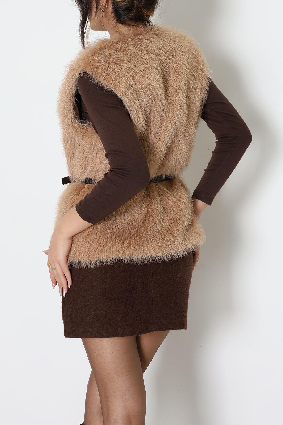 Astarlı Kemerli Kürk Yelek Devetüğü - 6301.001.