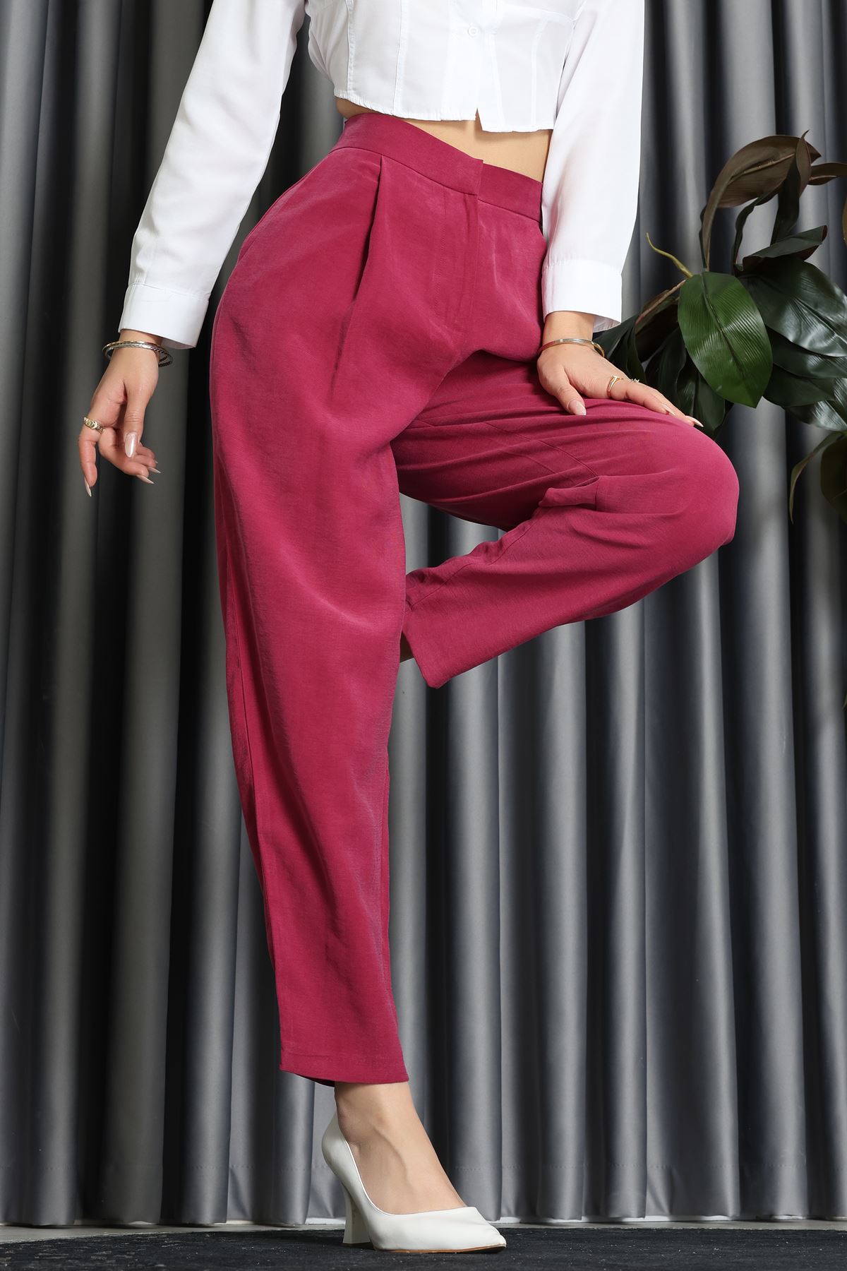 Havuç Paça Pantolon Fuşya - 31414.444.